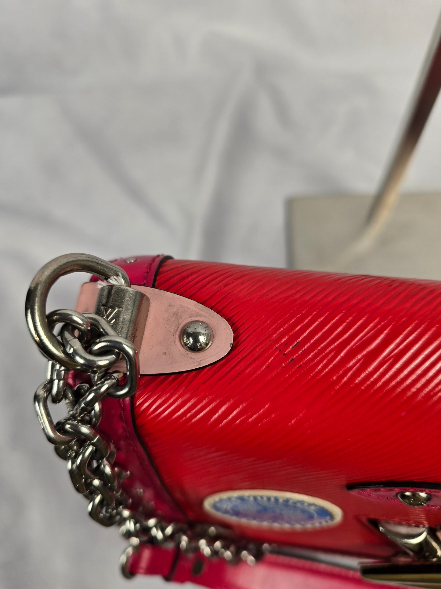 Louis Vuitton Limited Edition Red Epi Leather Trunk Twist MM Shoulder Bag