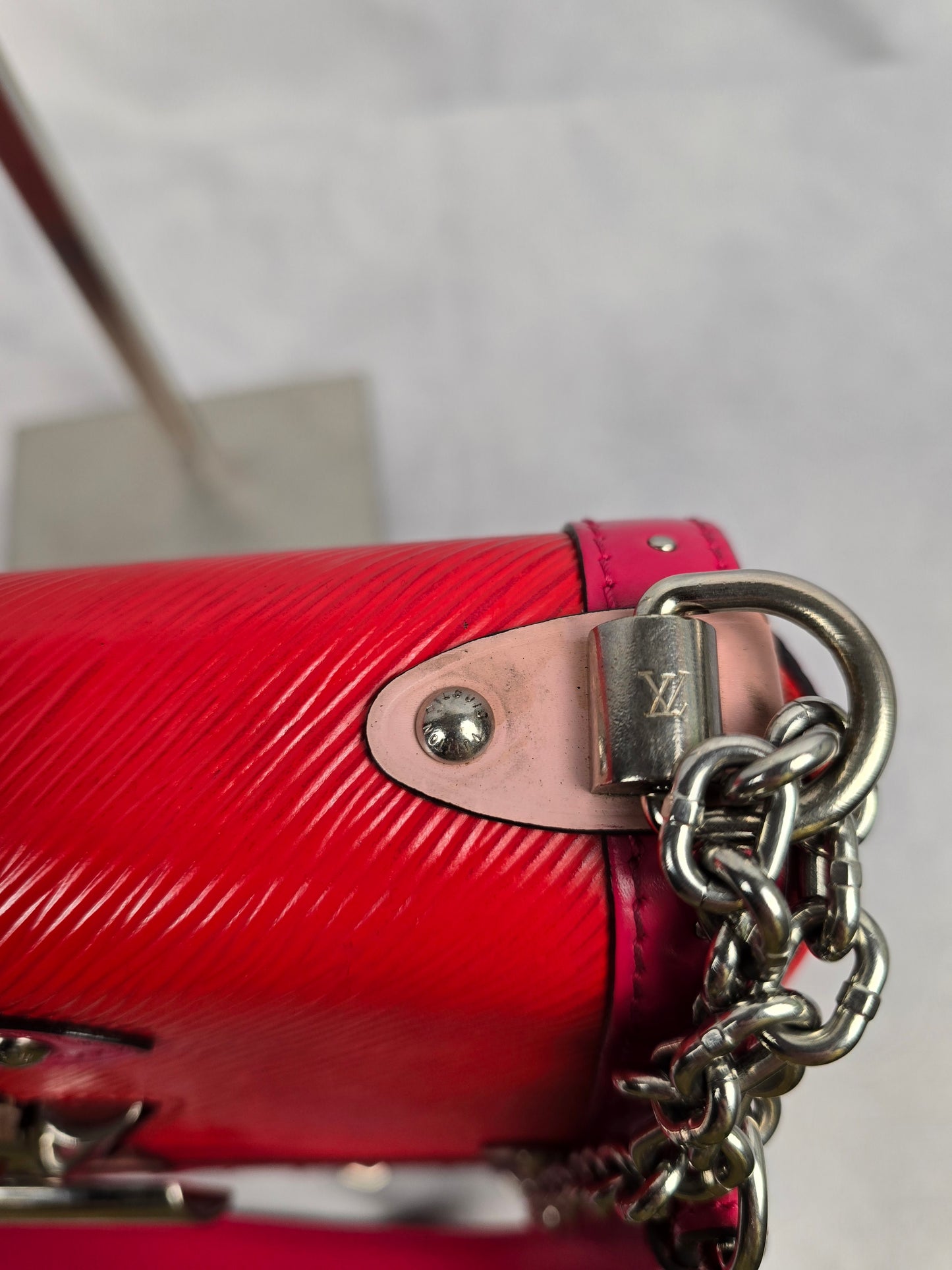 Louis Vuitton Limited Edition Red Epi Leather Trunk Twist MM Shoulder Bag