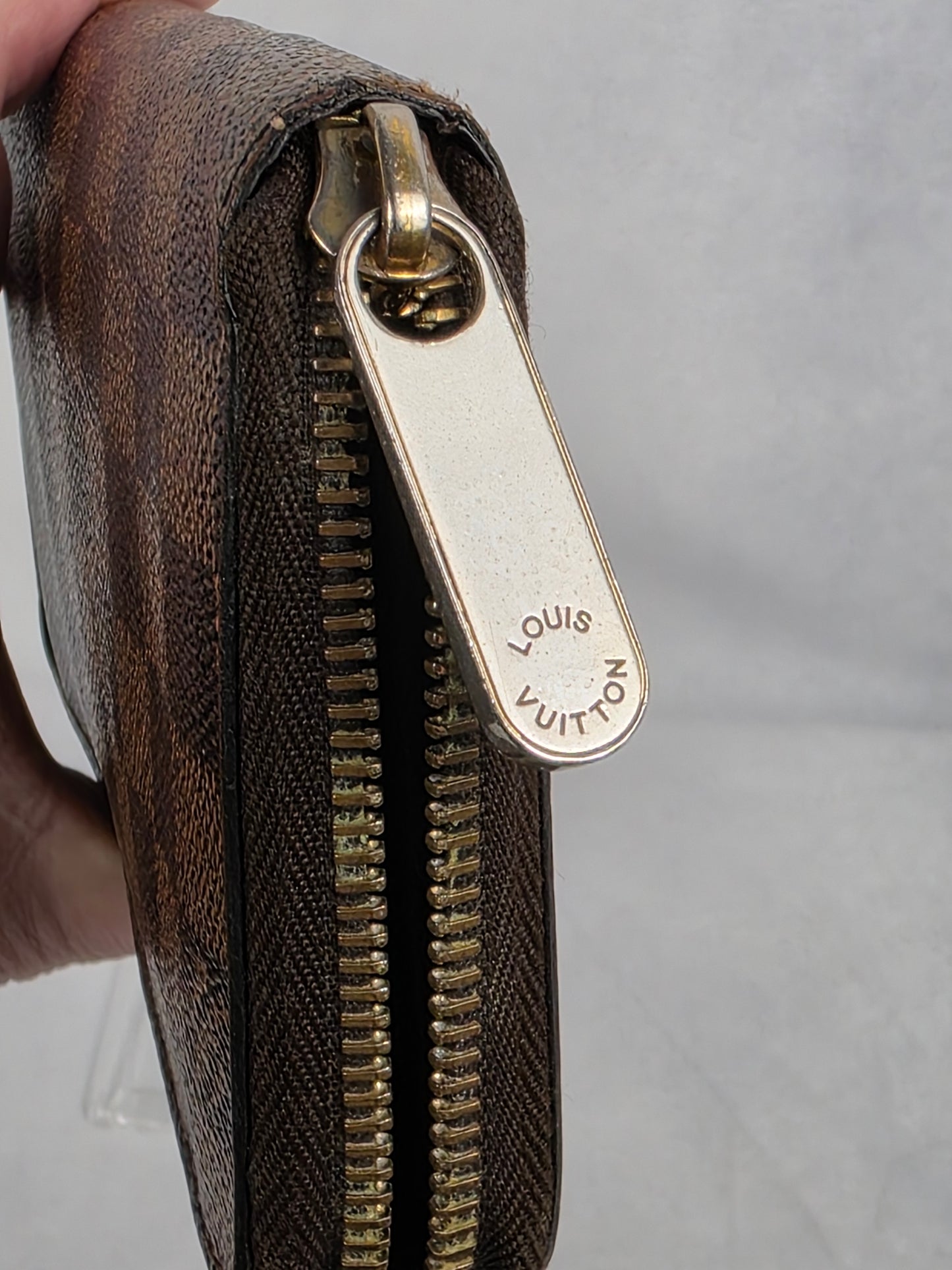 Louis Vuitton Damier Ebene Zip Around Wallet