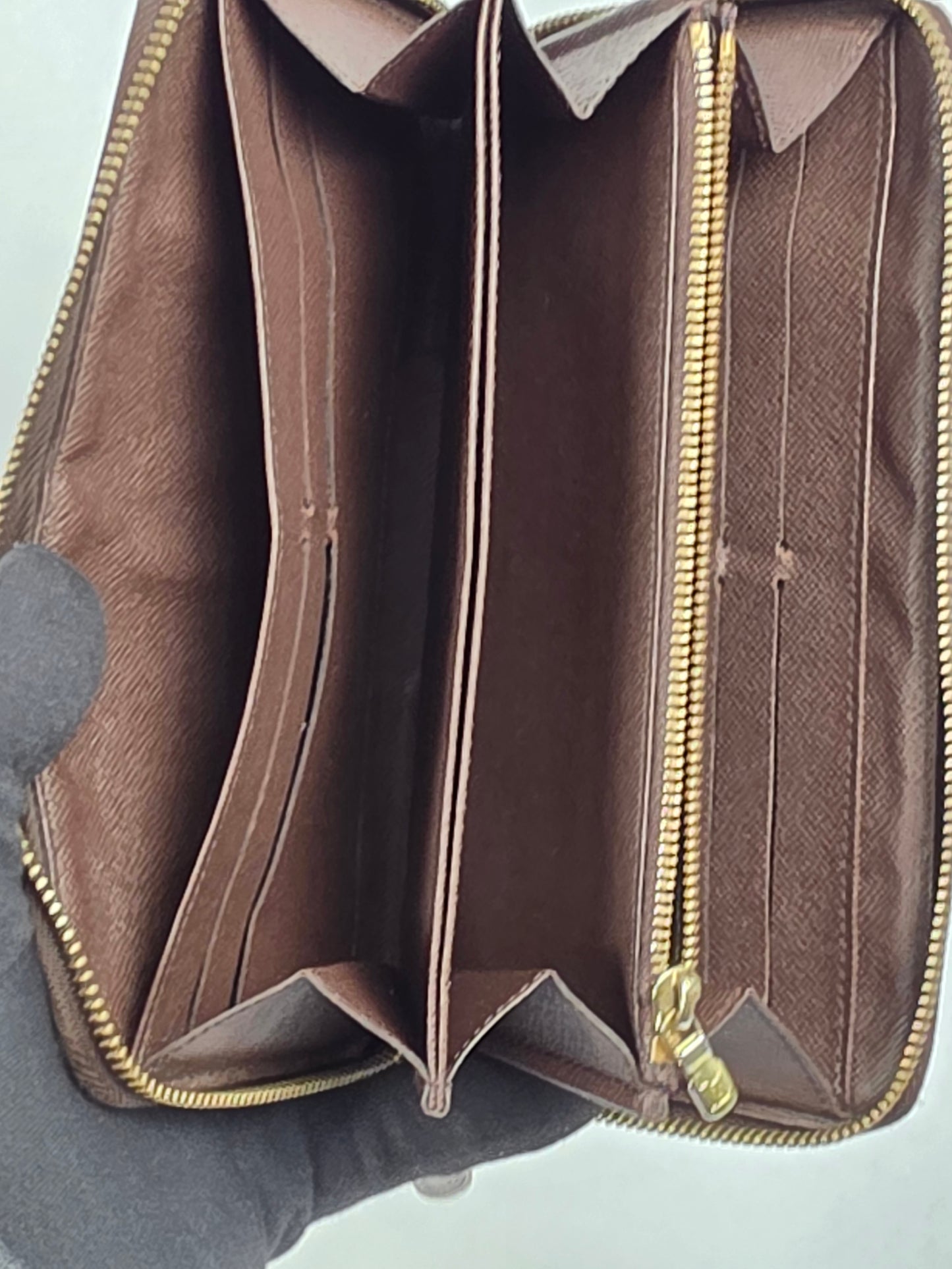 Louis Vuitton Damier Ebene Zip Around Wallet