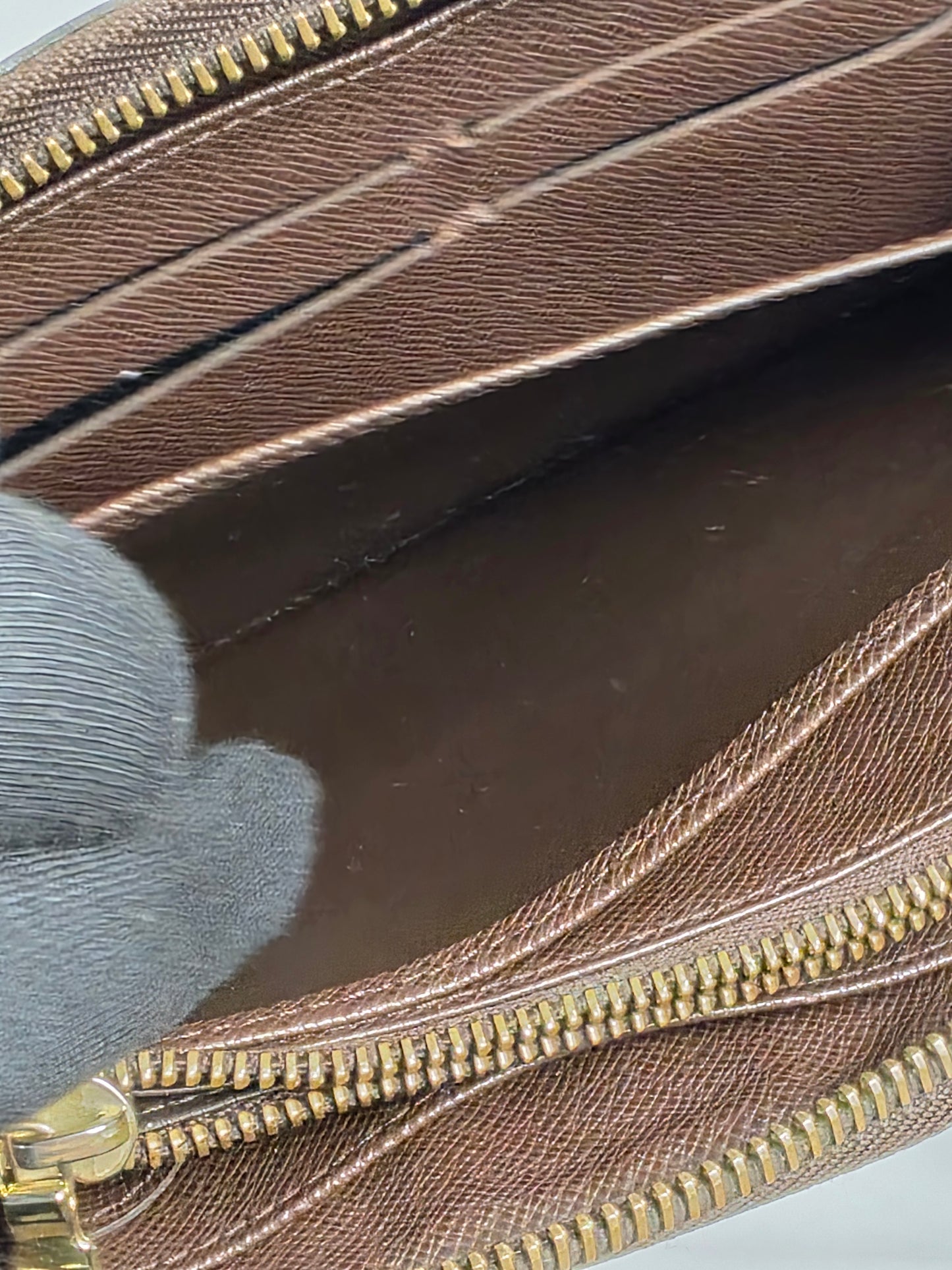 Louis Vuitton Damier Ebene Zip Around Wallet