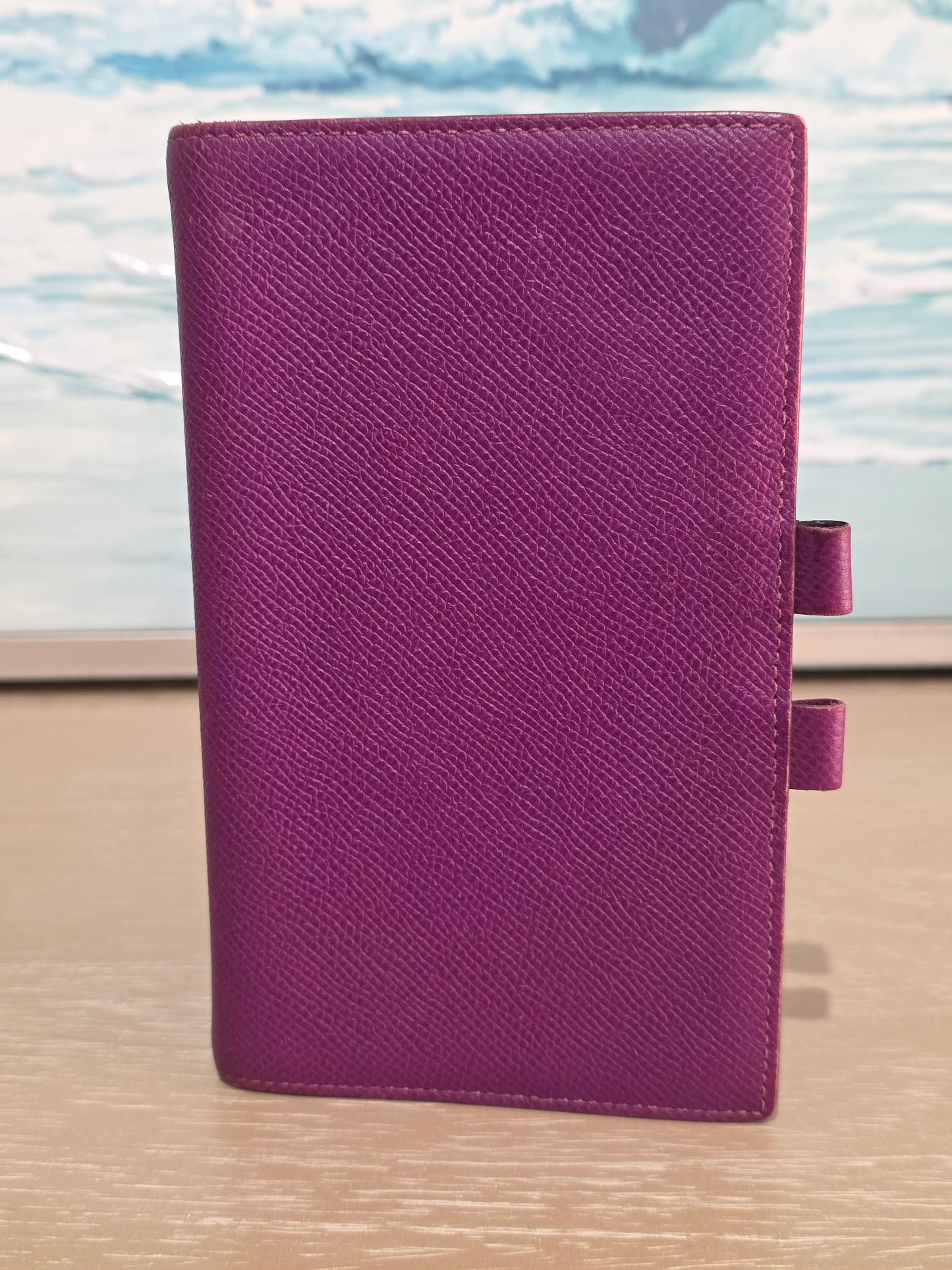 Hermès Vision Agenda Cover in Purple Epsom Leather