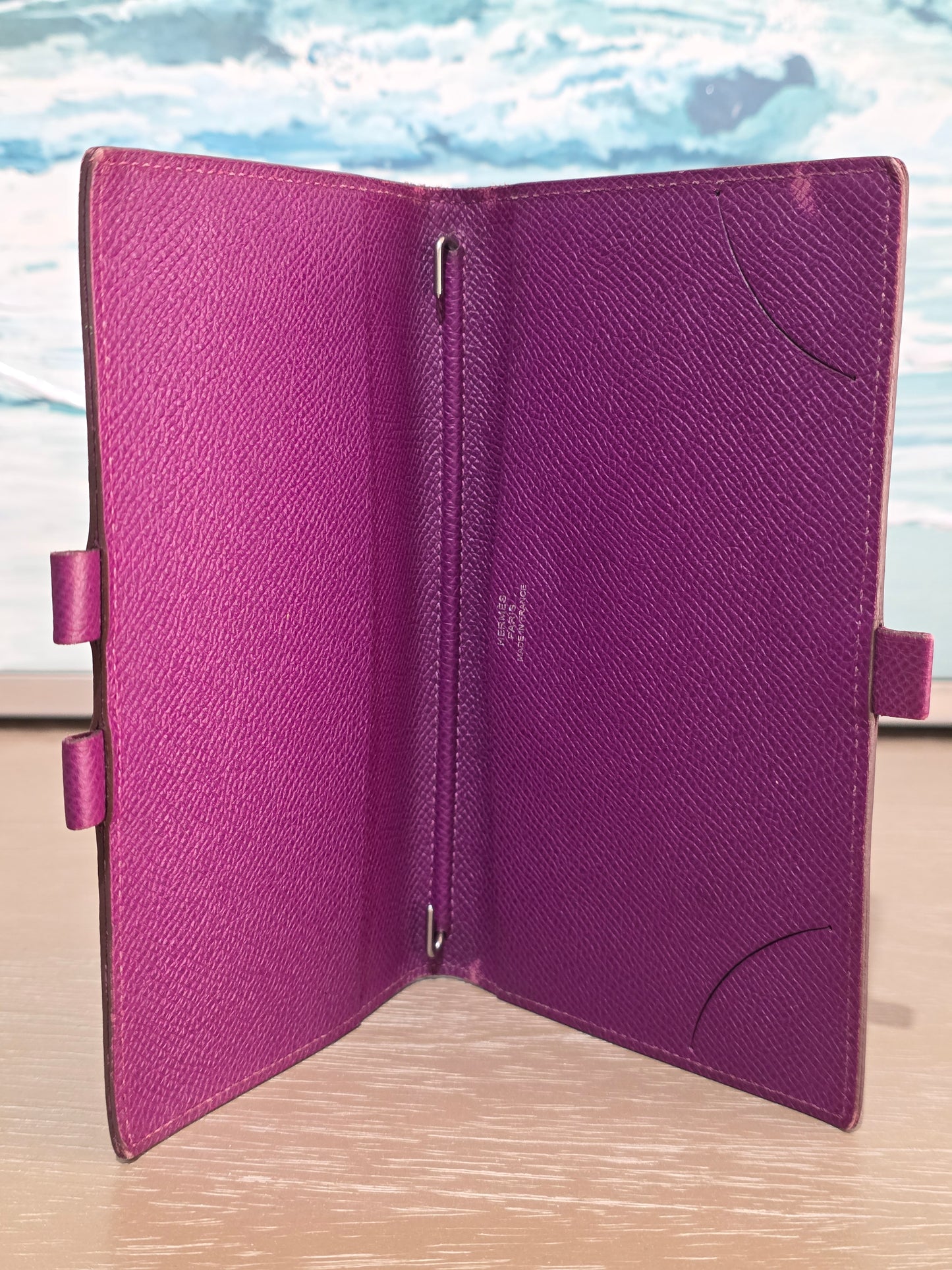 Hermès Vision Agenda Cover in Purple Epsom Leather