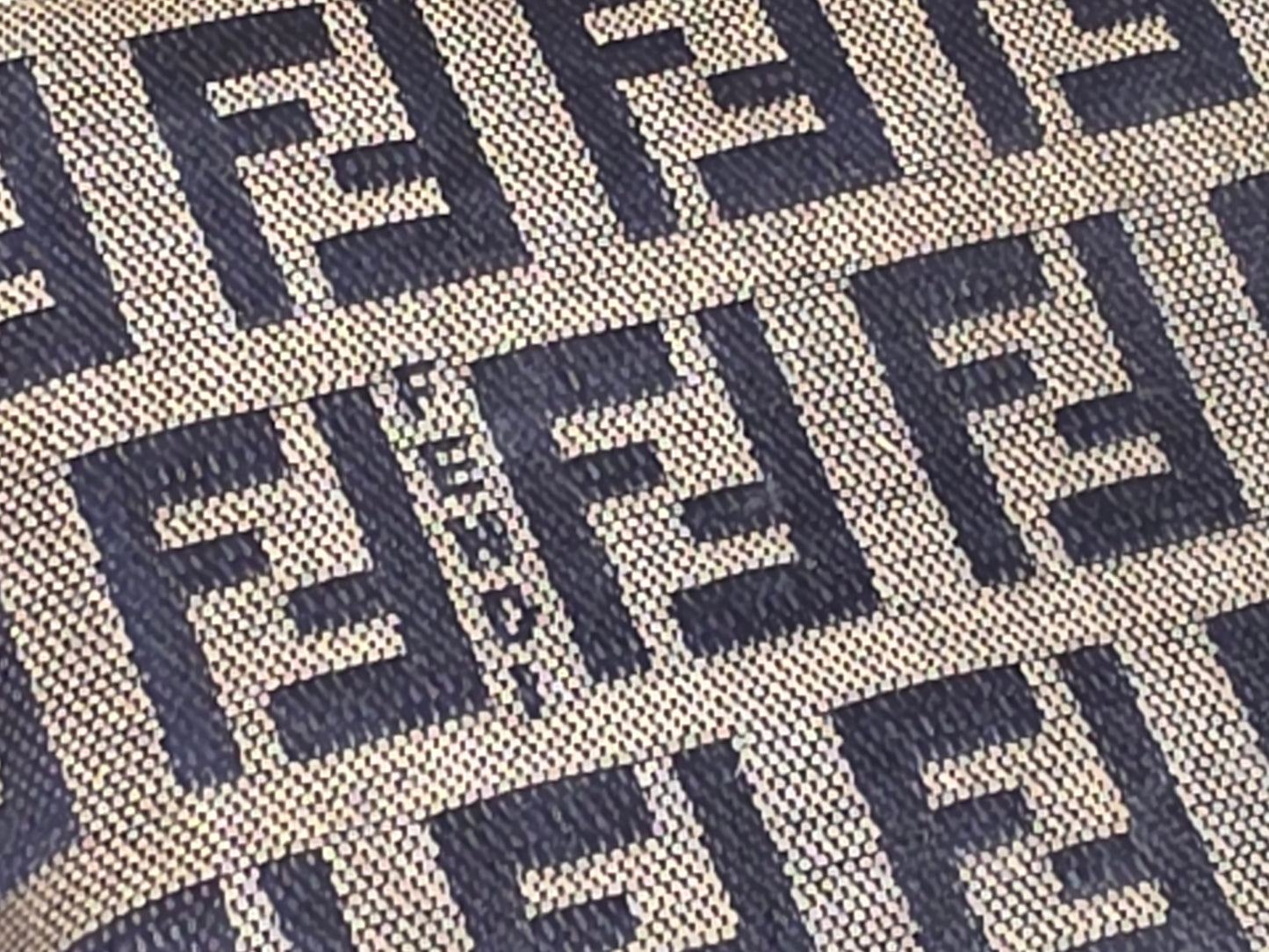 FENDI Zucca Print Bifold Wallet Canvas Leather Brown