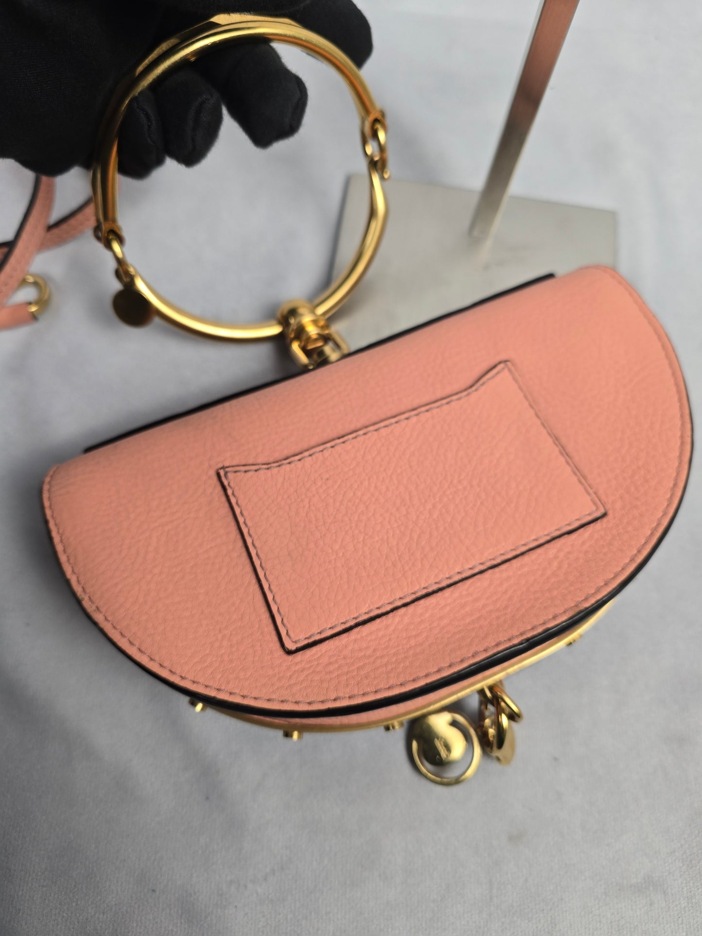 Chloe Signature Nile Small Bracelet Minaudiere Bag in Salmon