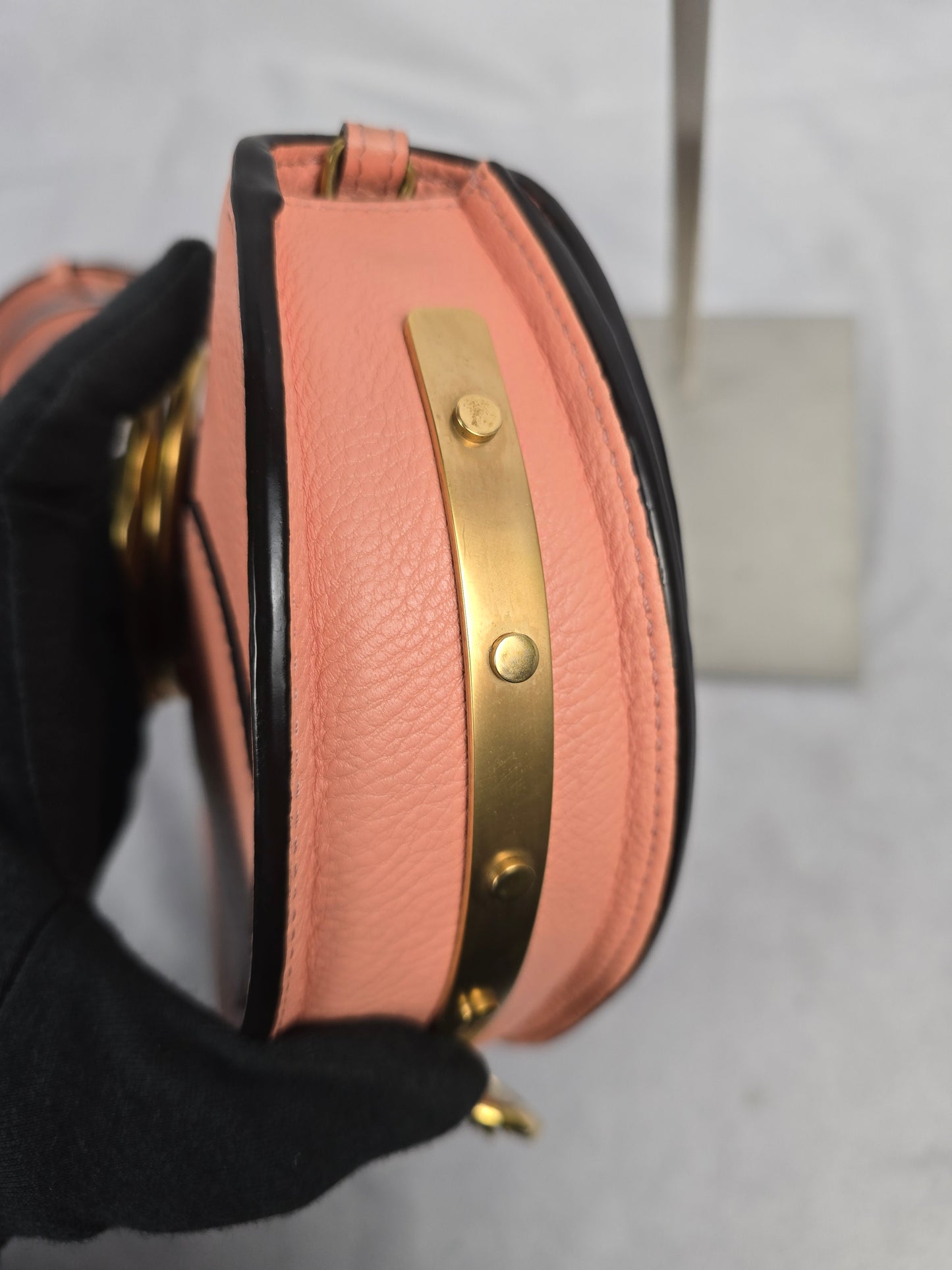 Chloe Signature Nile Small Bracelet Minaudiere Bag in Salmon