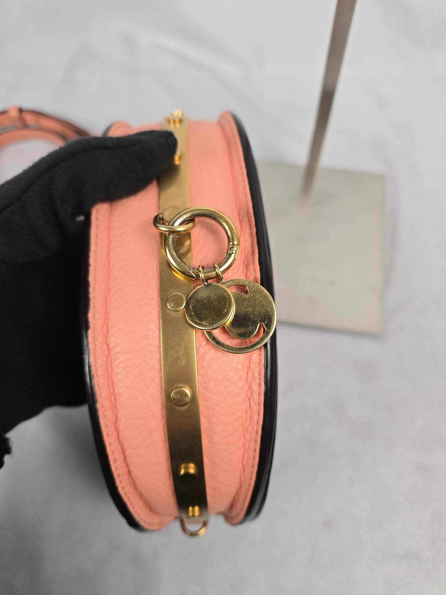 Chloe Signature Nile Small Bracelet Minaudiere Bag in Salmon