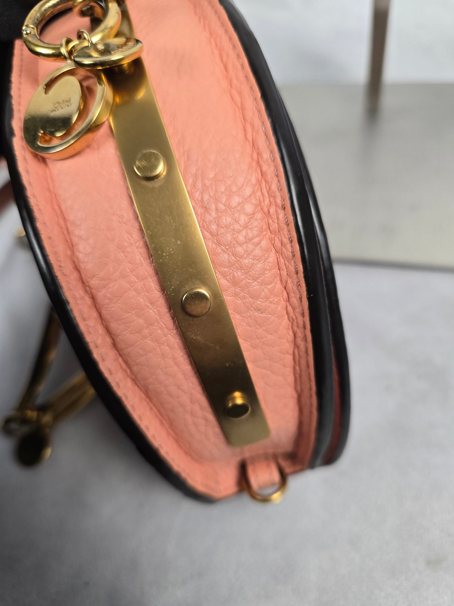 Chloe Signature Nile Small Bracelet Minaudiere Bag in Salmon