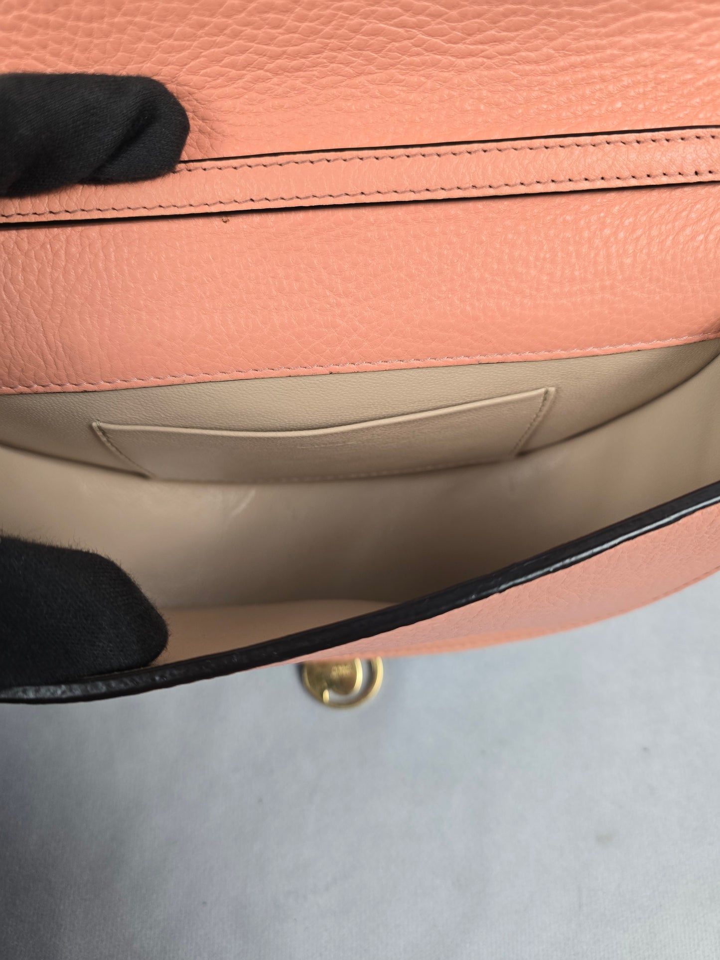 Chloe Signature Nile Small Bracelet Minaudiere Bag in Salmon