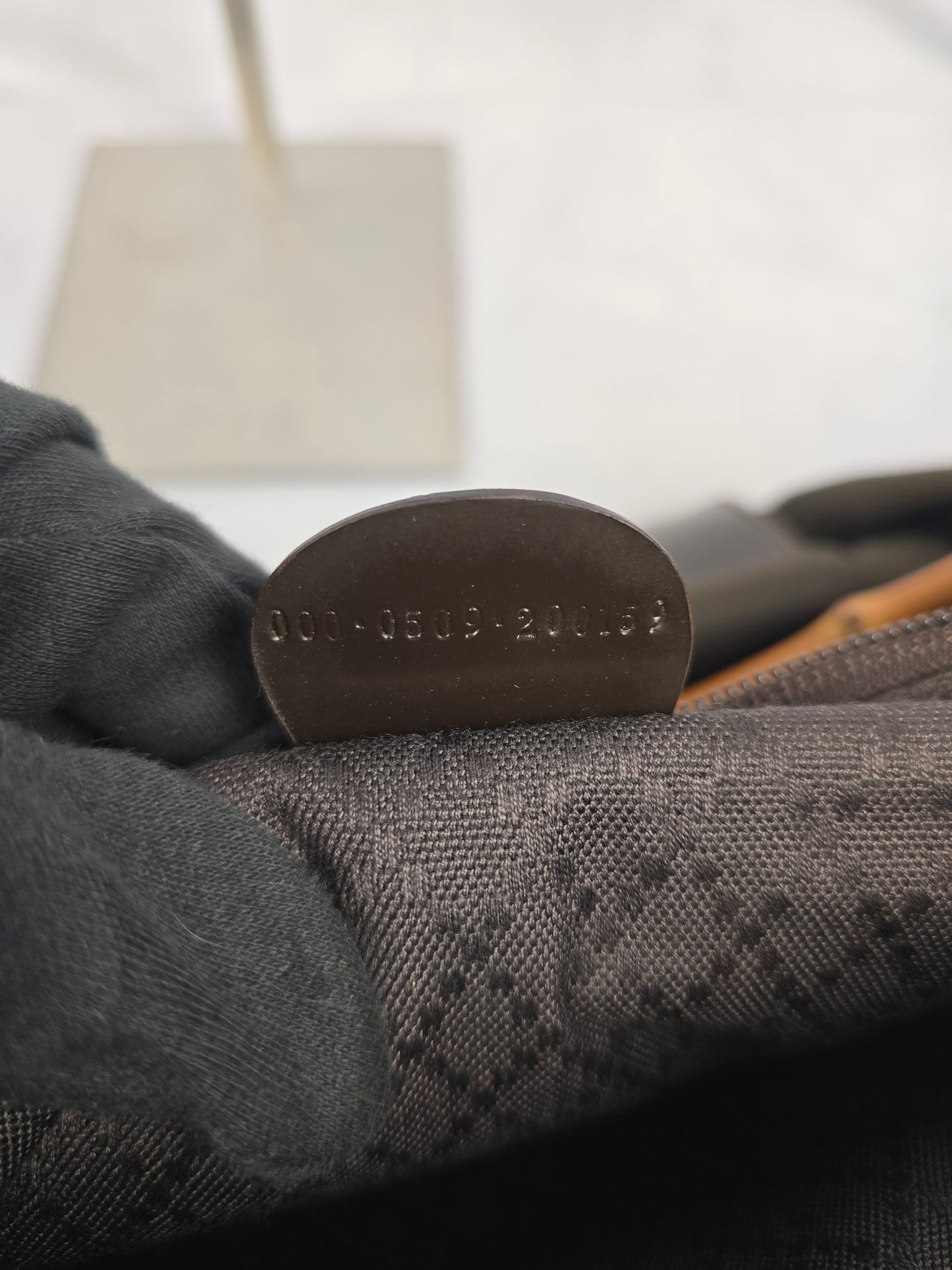 Gucci Bamboo Brown Nylon Two-Way Bag