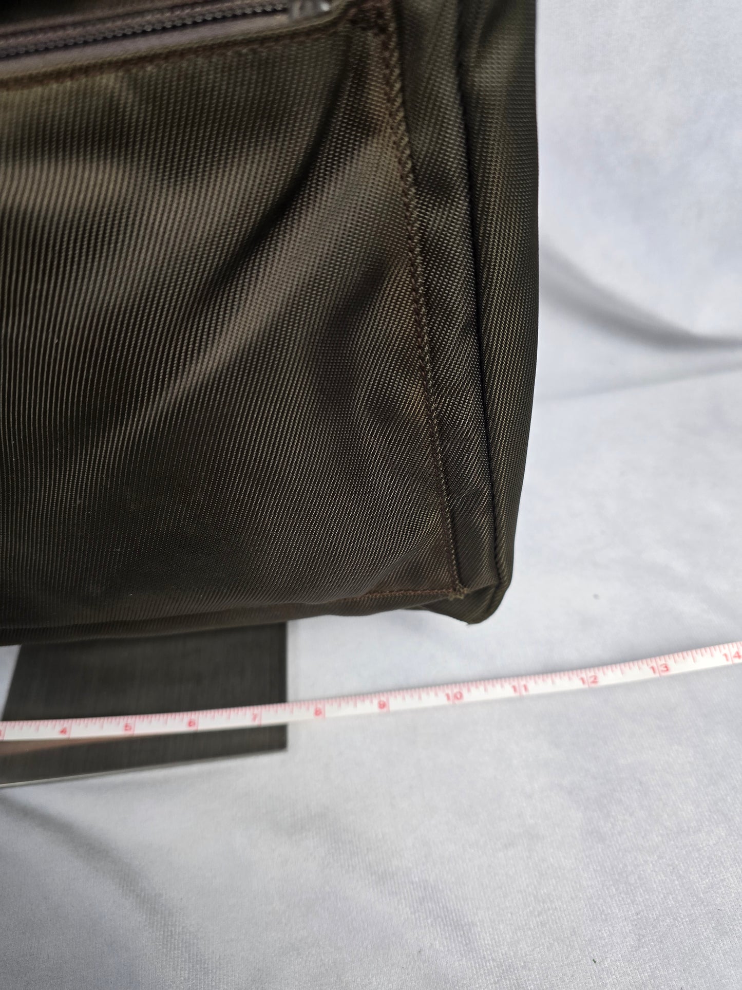 Gucci Bamboo Brown Nylon Two-Way Bag