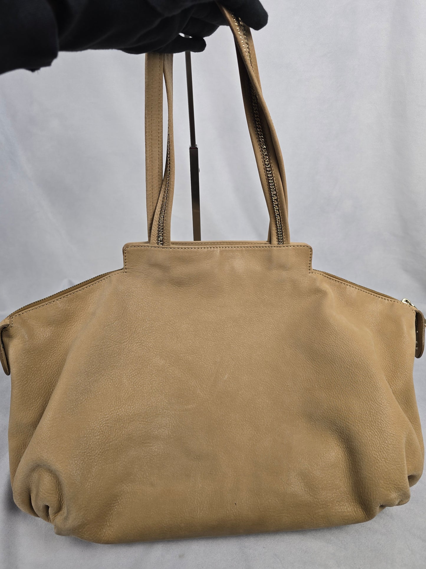 Fendi Beige Leather Medium Chains Tote