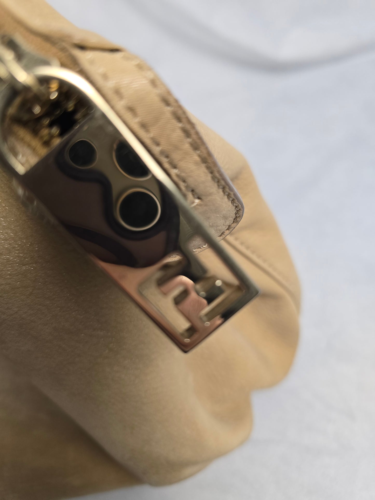 Fendi Beige Leather Medium Chains Tote