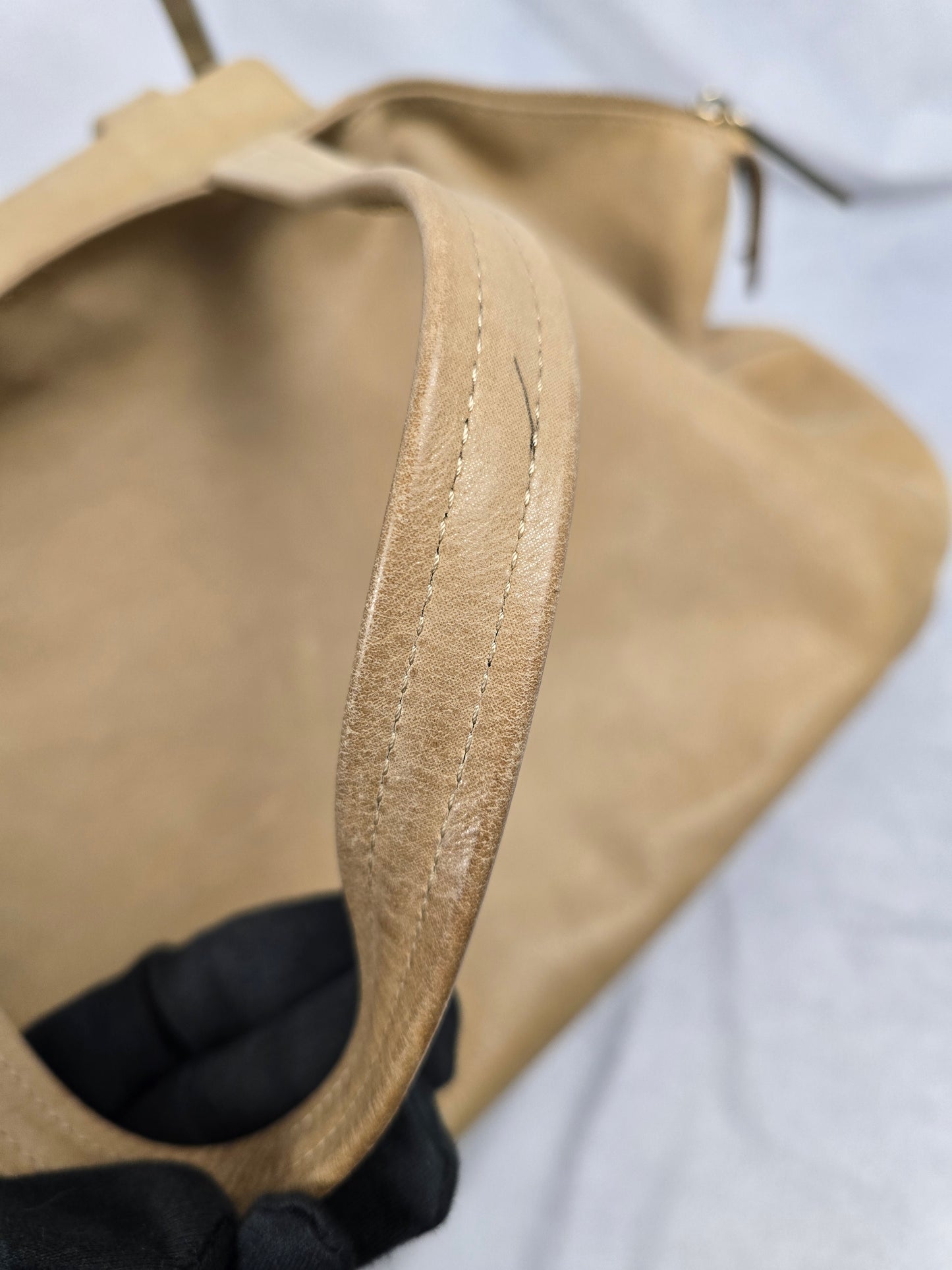 Fendi Beige Leather Medium Chains Tote