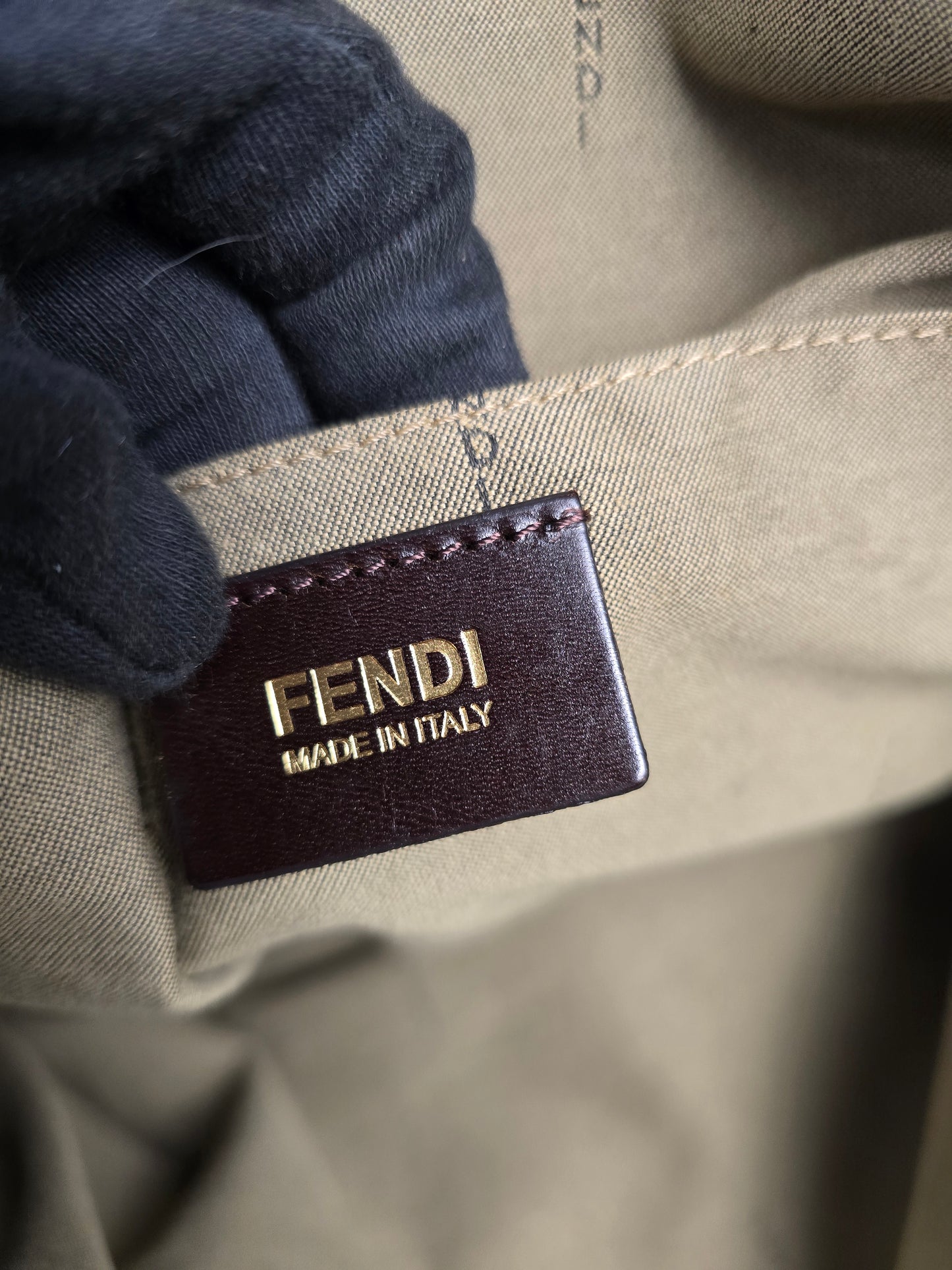 Fendi Beige Leather Medium Chains Tote