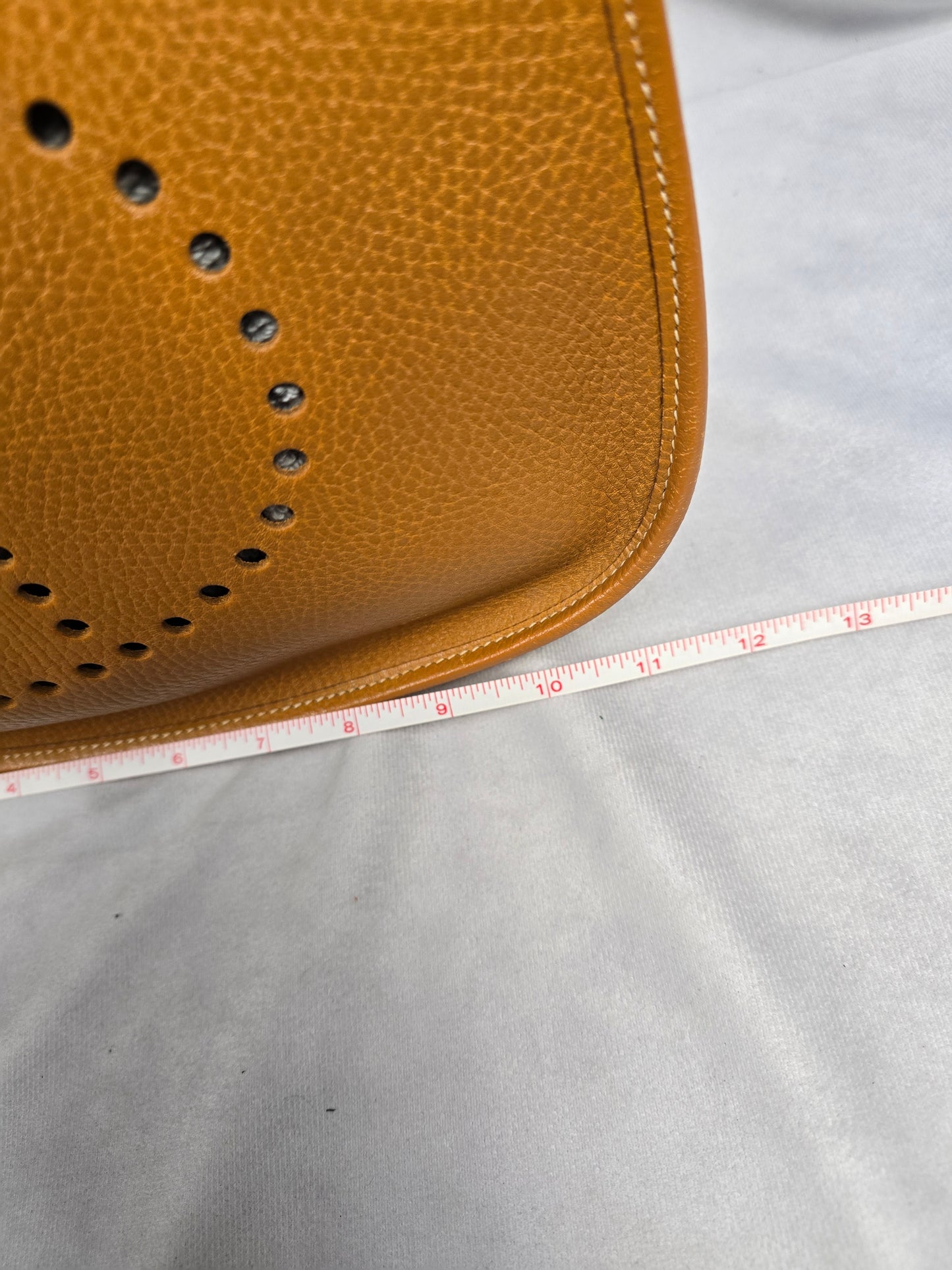 Hermes Clemence Evelyne Shoulder Bag in Golden Brown