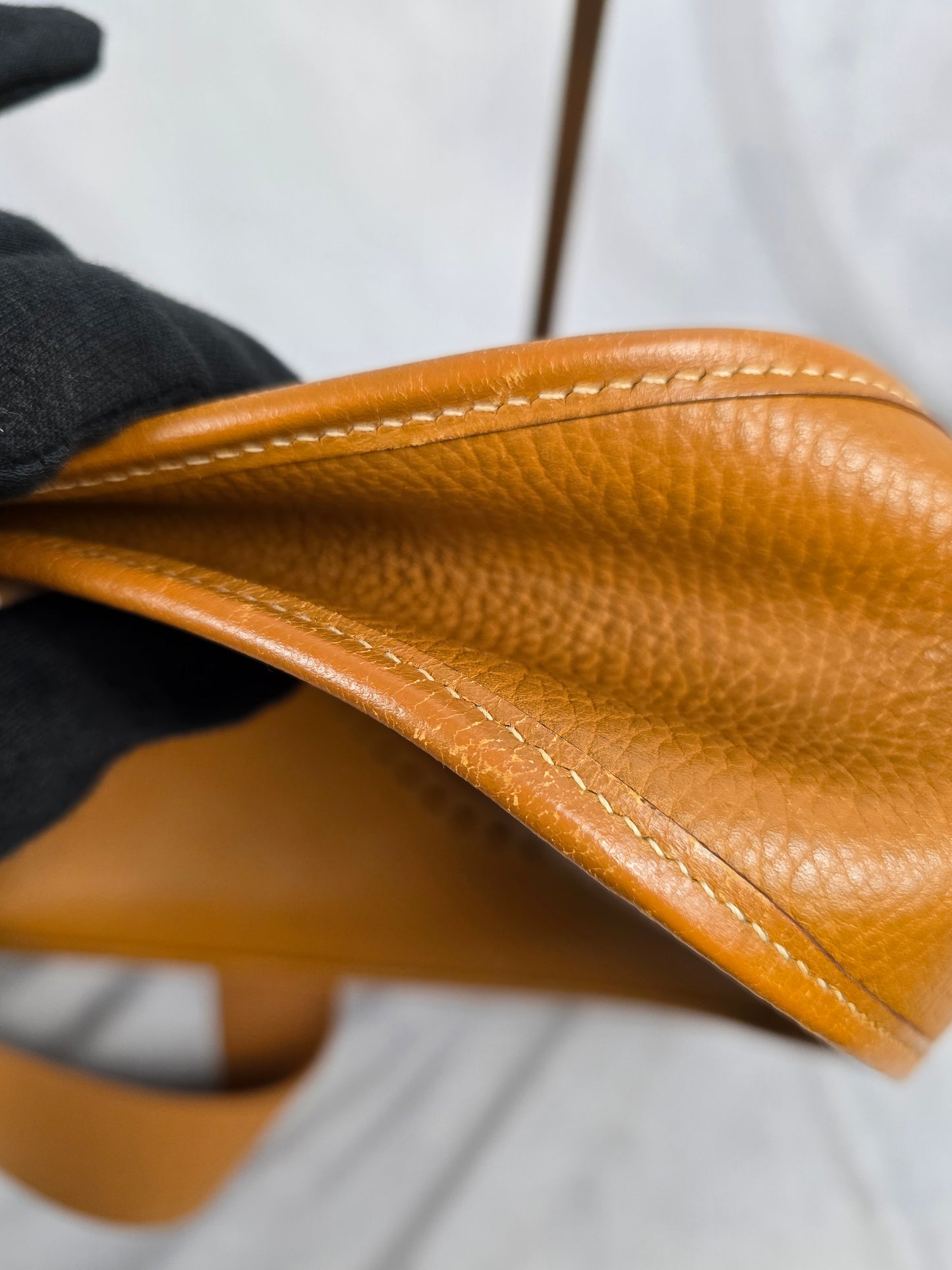 Hermes Clemence Evelyne Shoulder Bag in Golden Brown