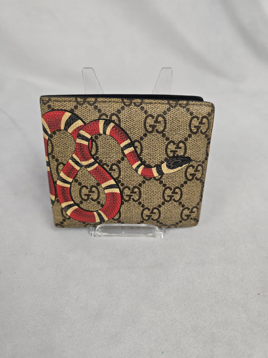 Gucci GG Kingsnake Monogram Bifold Wallet