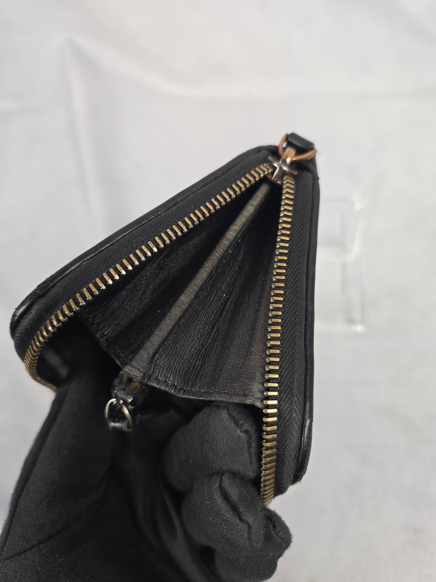 Bottega Veneta Black Intrecciato Leather Zippy Long Wallet
