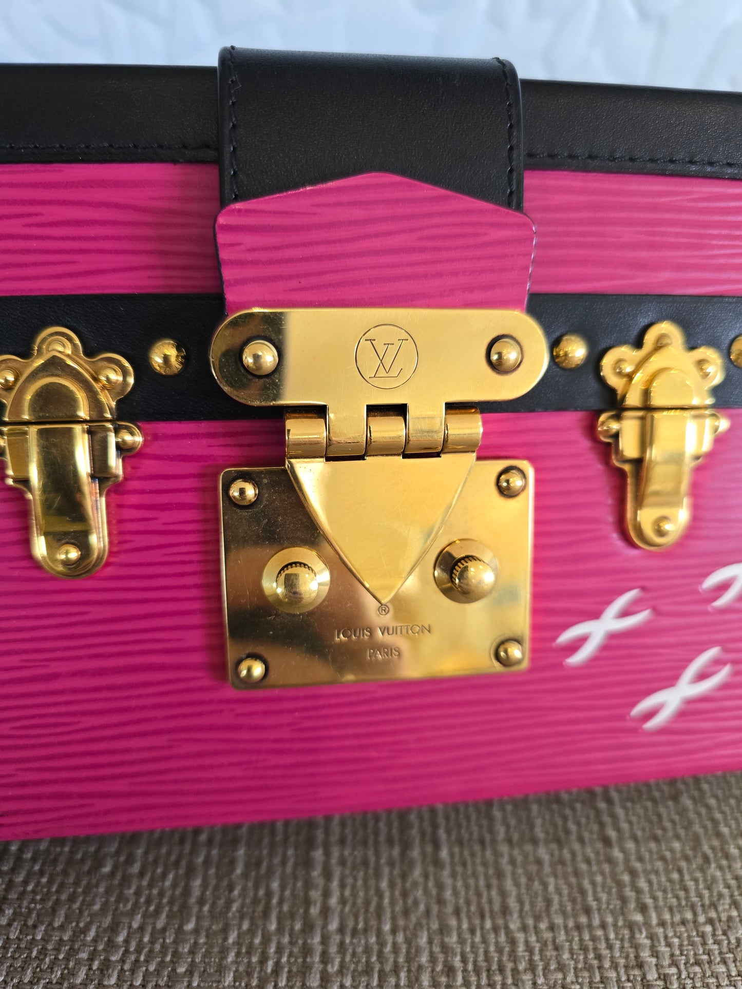 Louis Vuitton Petite Malle Fuchsia Pink Epi Leather Crossbody
