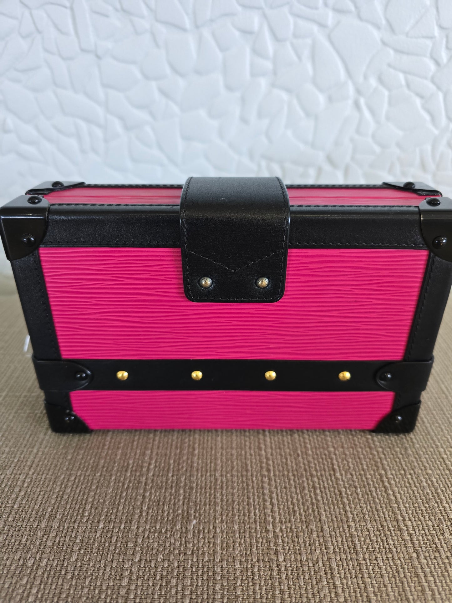 Louis Vuitton Petite Malle Fuchsia Pink Epi Leather Crossbody