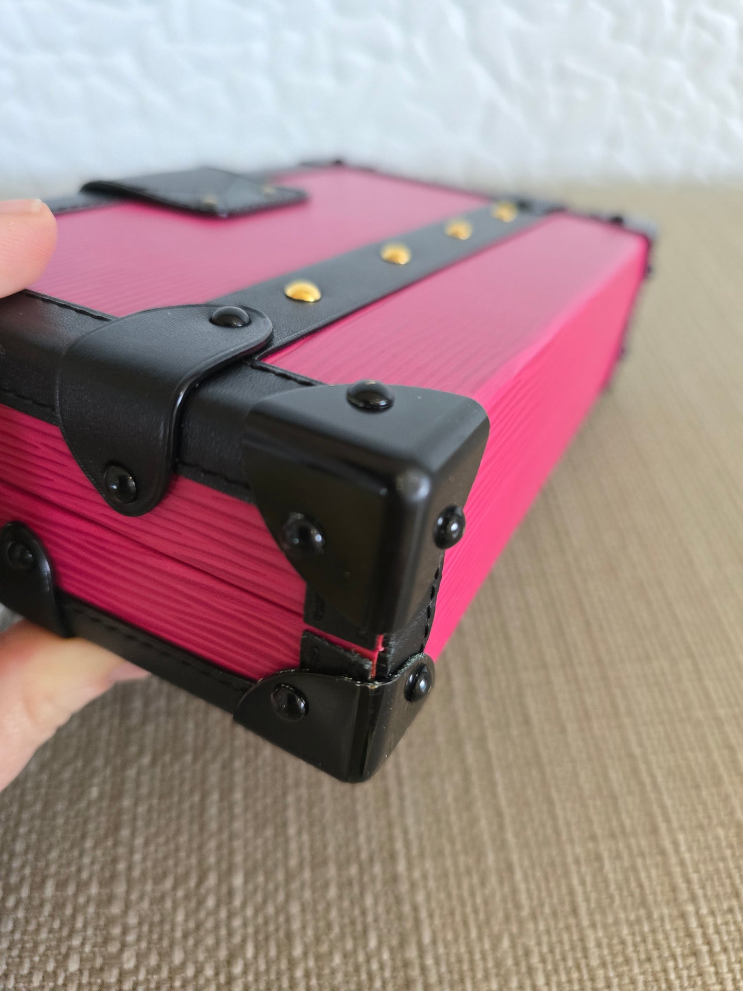Louis Vuitton Petite Malle Fuchsia Pink Epi Leather Crossbody
