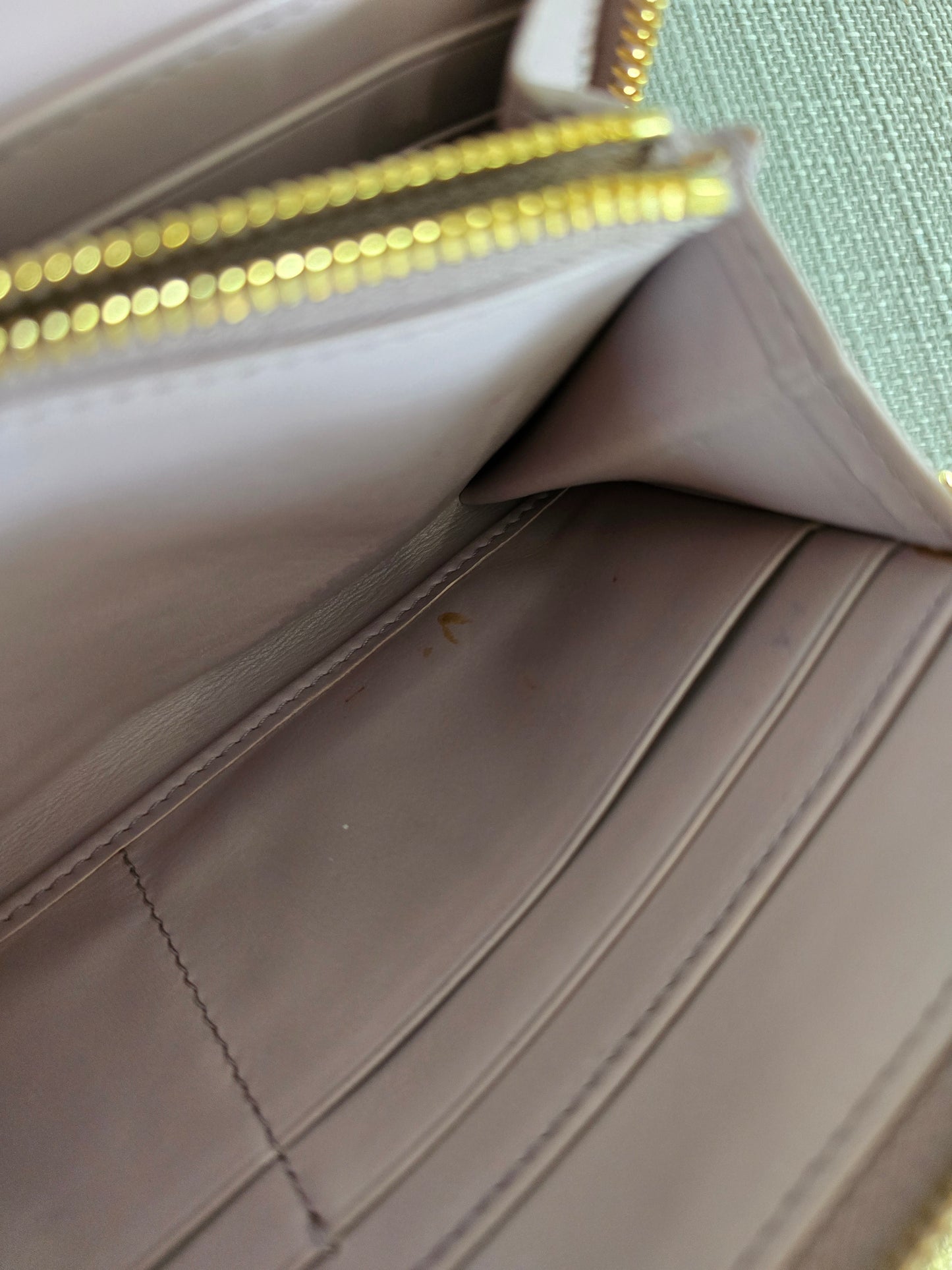 Miu Miu Croc Embossed Tan Leather Zipper Long Wallet