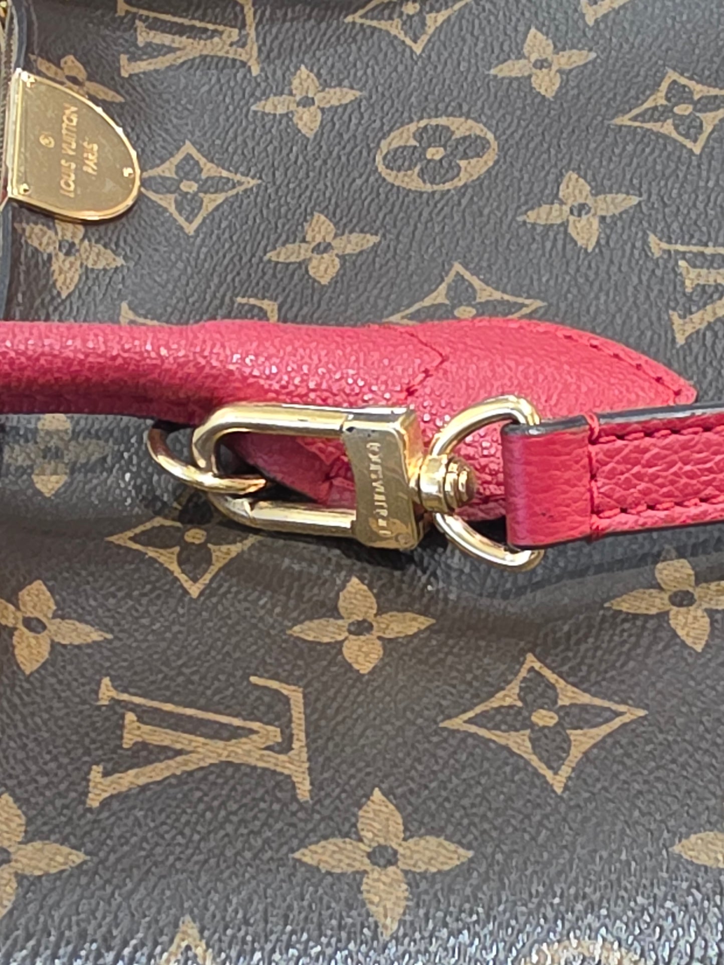 Louis Vuitton Flandrin Monogram Canvas Tote Bag Cherry Red 2WAY Bag