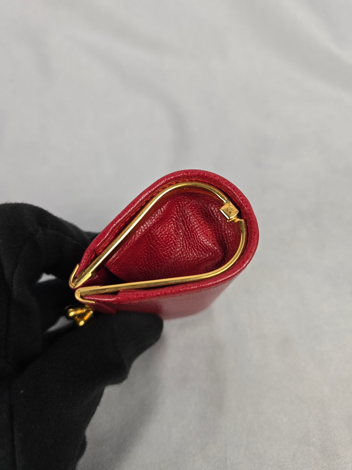 Yves Saint Laurent Vintage Red Leather Coin Purse
