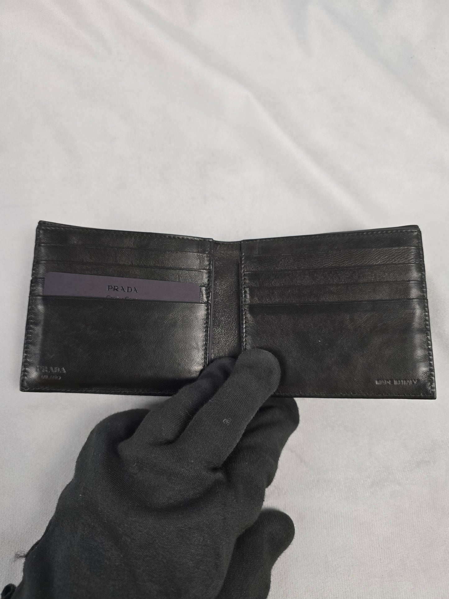 Prada Skull and Crossbones Tessuto Nylon Bifold Wallet