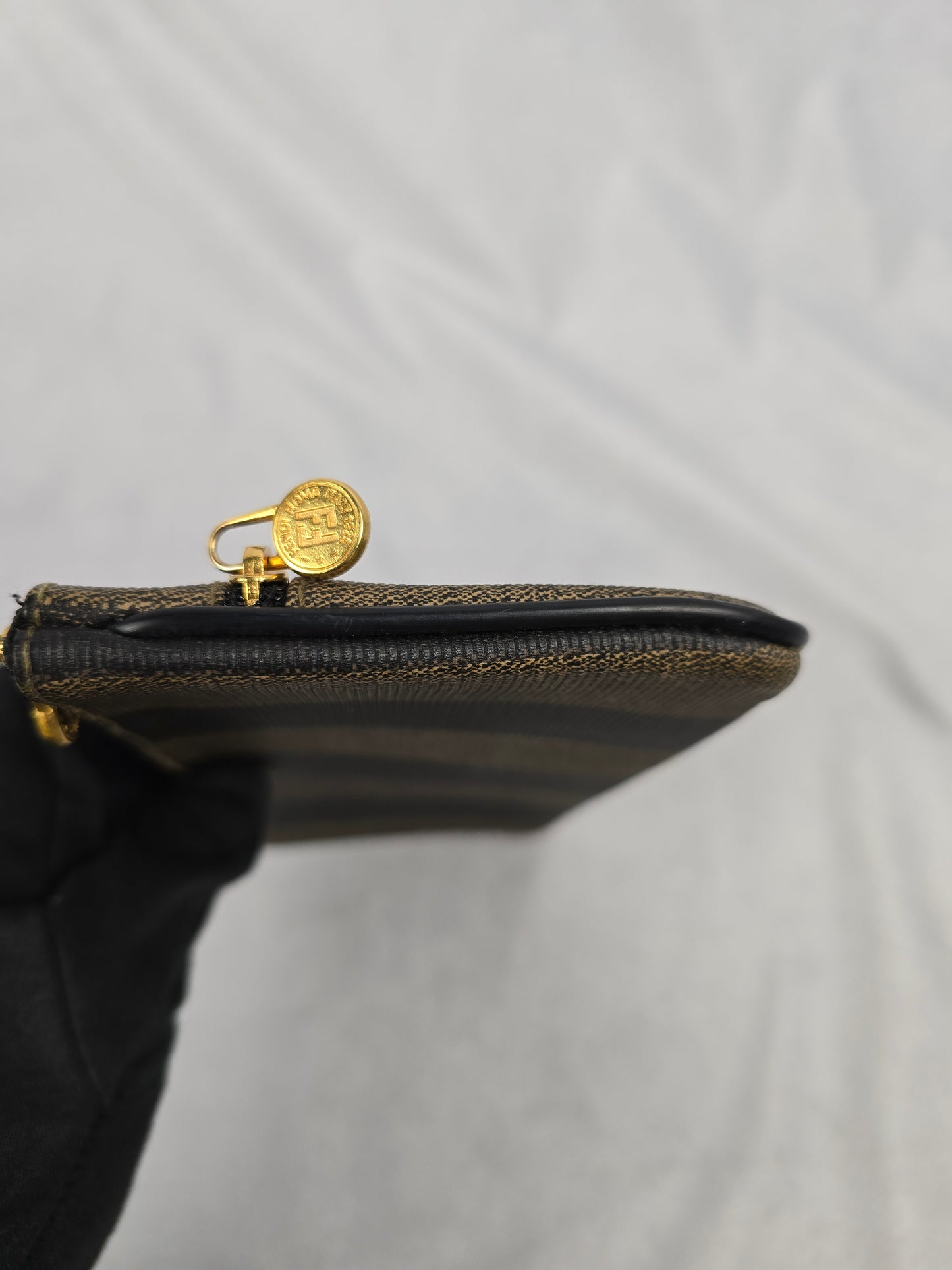 Fendi Vintage Pequin Pouch