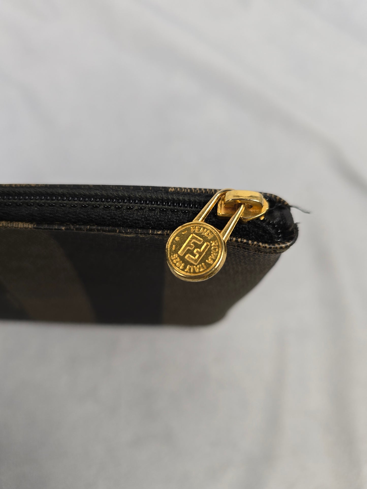 Fendi Vintage Pequin Pouch