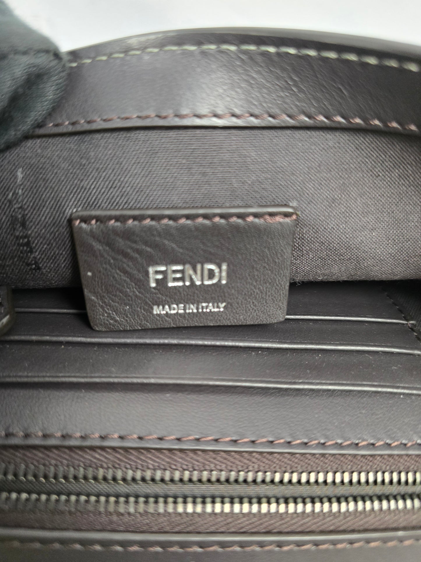 Fendi Metallic Graphite Wallet on Chain/Crossbody