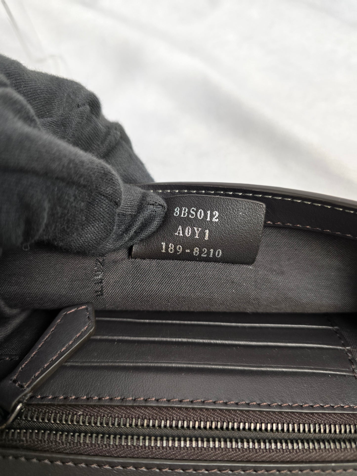 Fendi Metallic Graphite Wallet on Chain/Crossbody