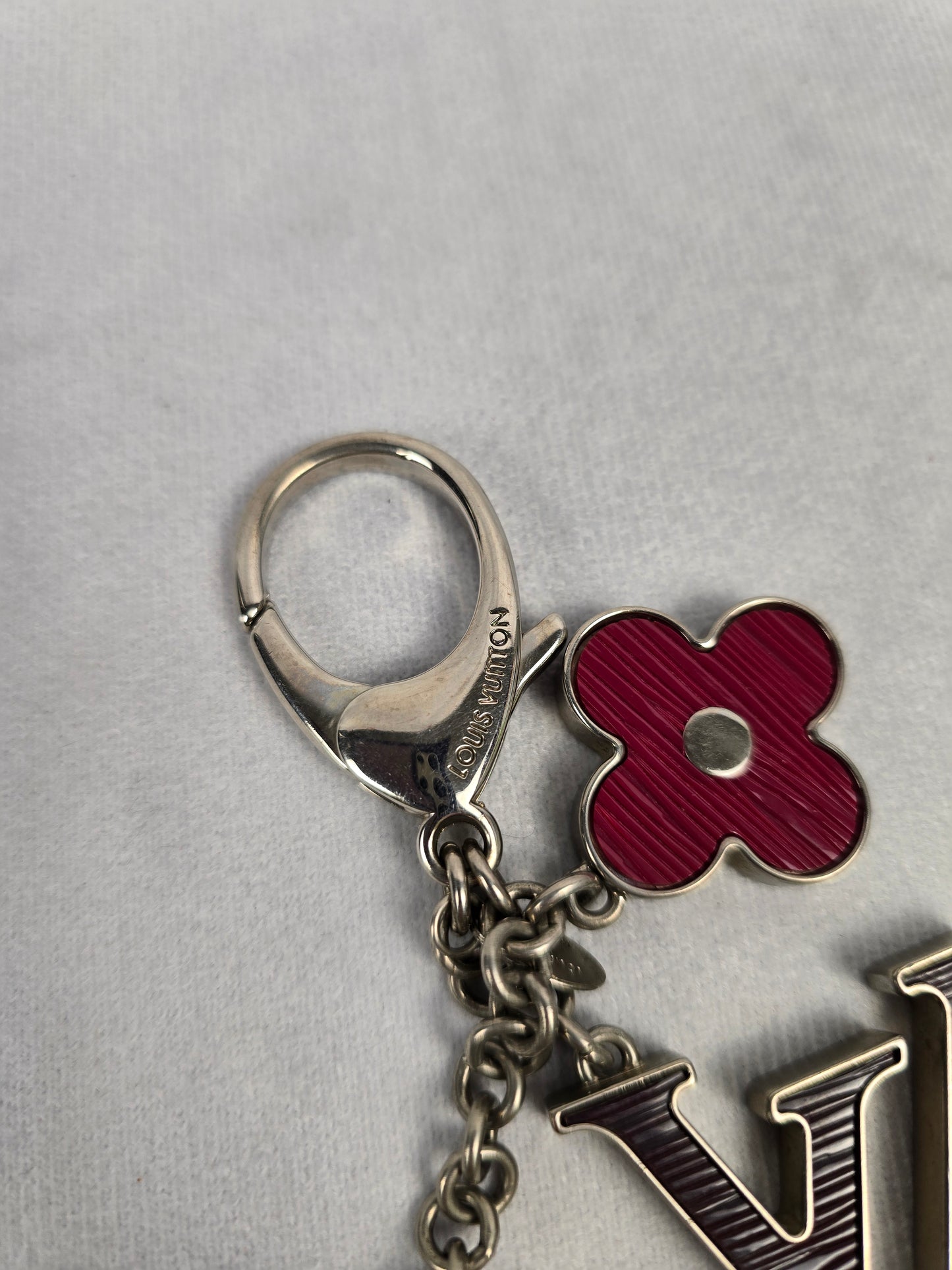 Louis Vuitton Fleur D'Epi Bag Charm in Figue/Fuschsia/Indigo