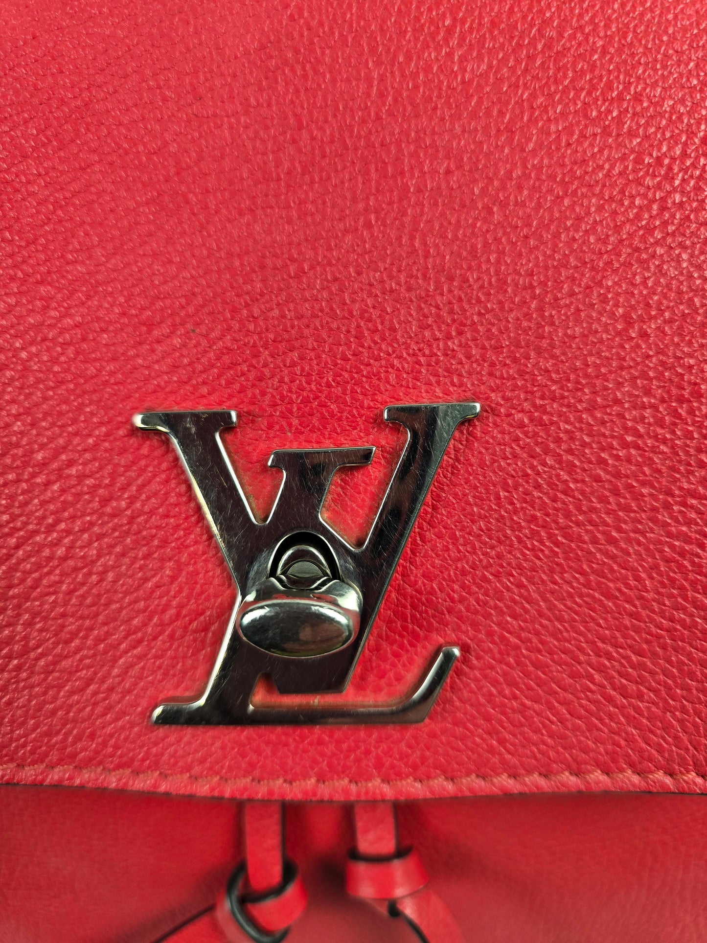 Louis Vuitton Lockme Red Leather Backpack