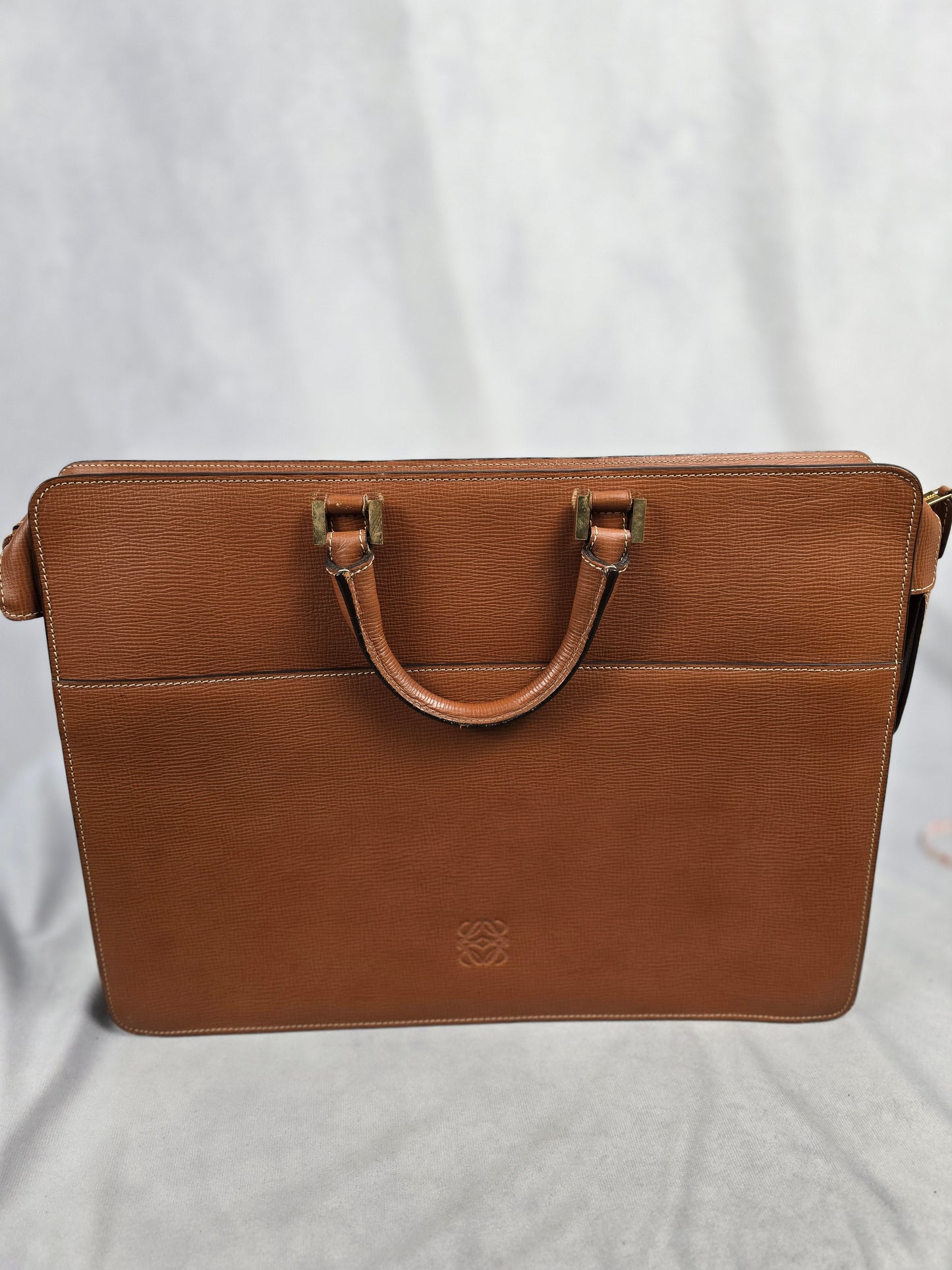 Loewe Vintage Madrid Leather Briefcase/Tote Tan
