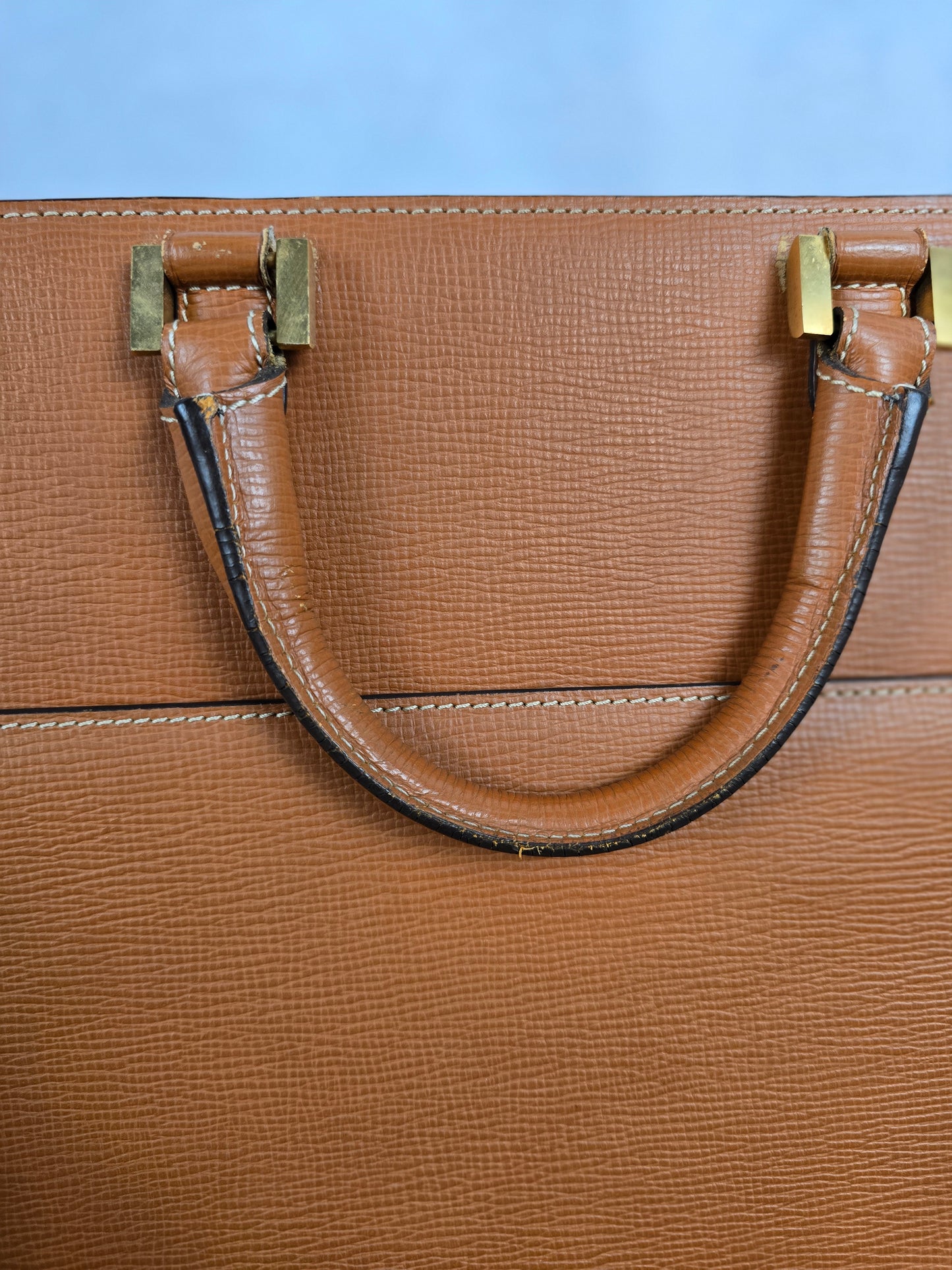 Loewe Vintage Madrid Leather Briefcase/Tote Tan