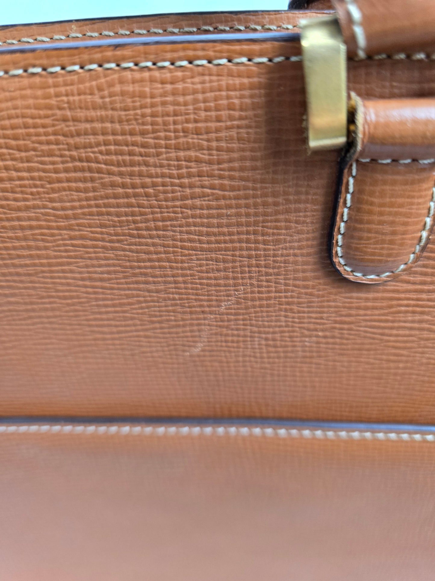 Loewe Vintage Madrid Leather Briefcase/Tote Tan