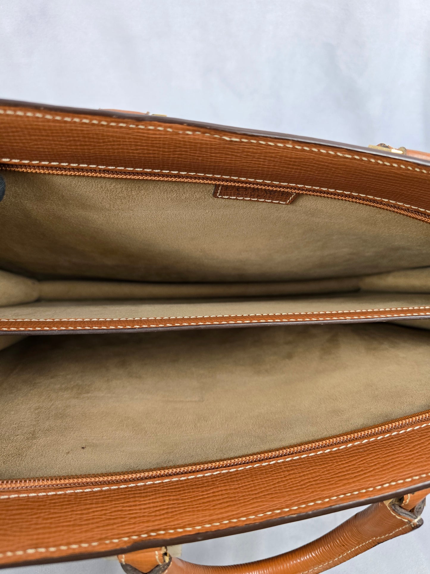 Loewe Vintage Madrid Leather Briefcase/Tote Tan