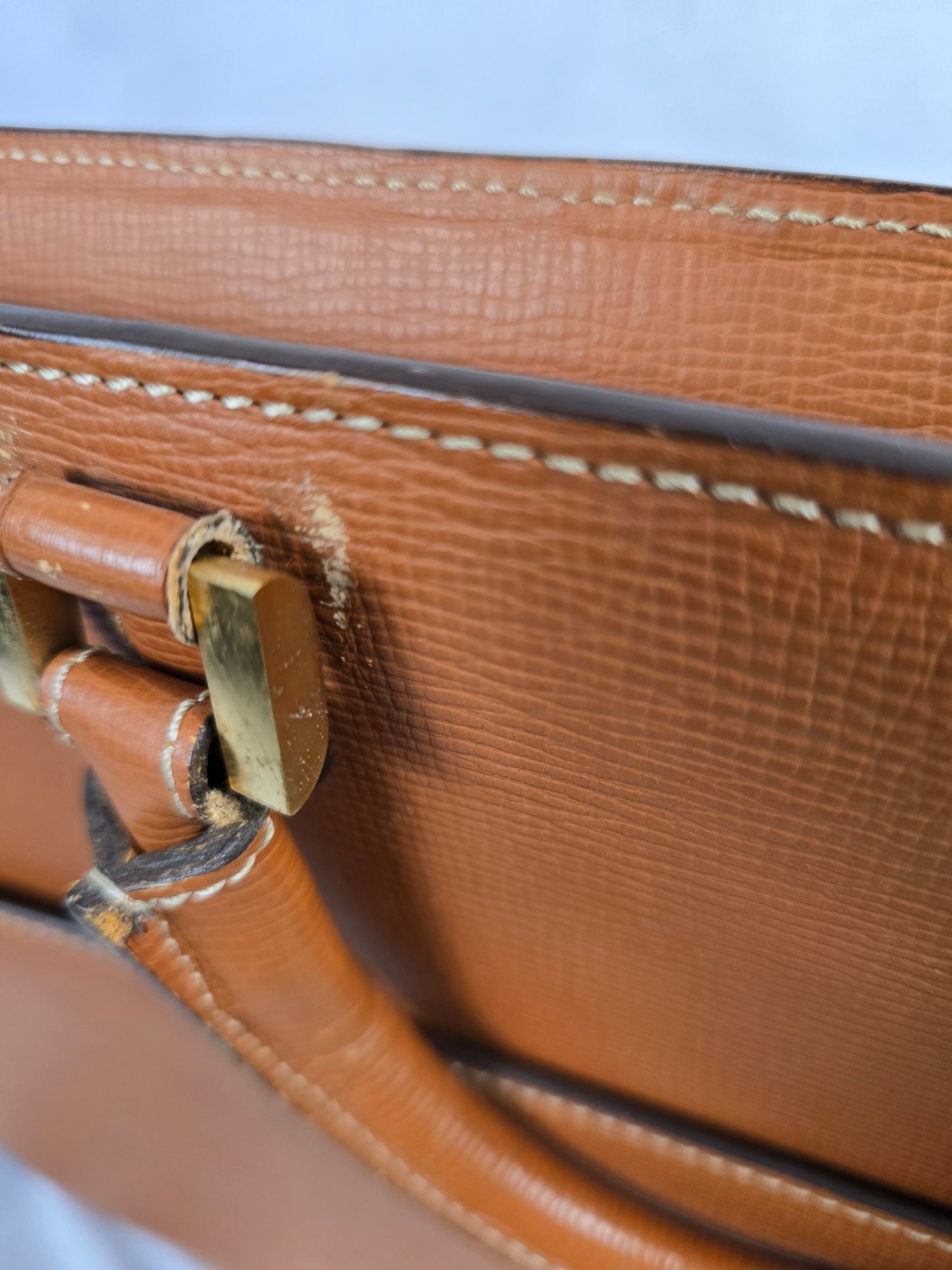 Loewe Vintage Madrid Leather Briefcase/Tote Tan