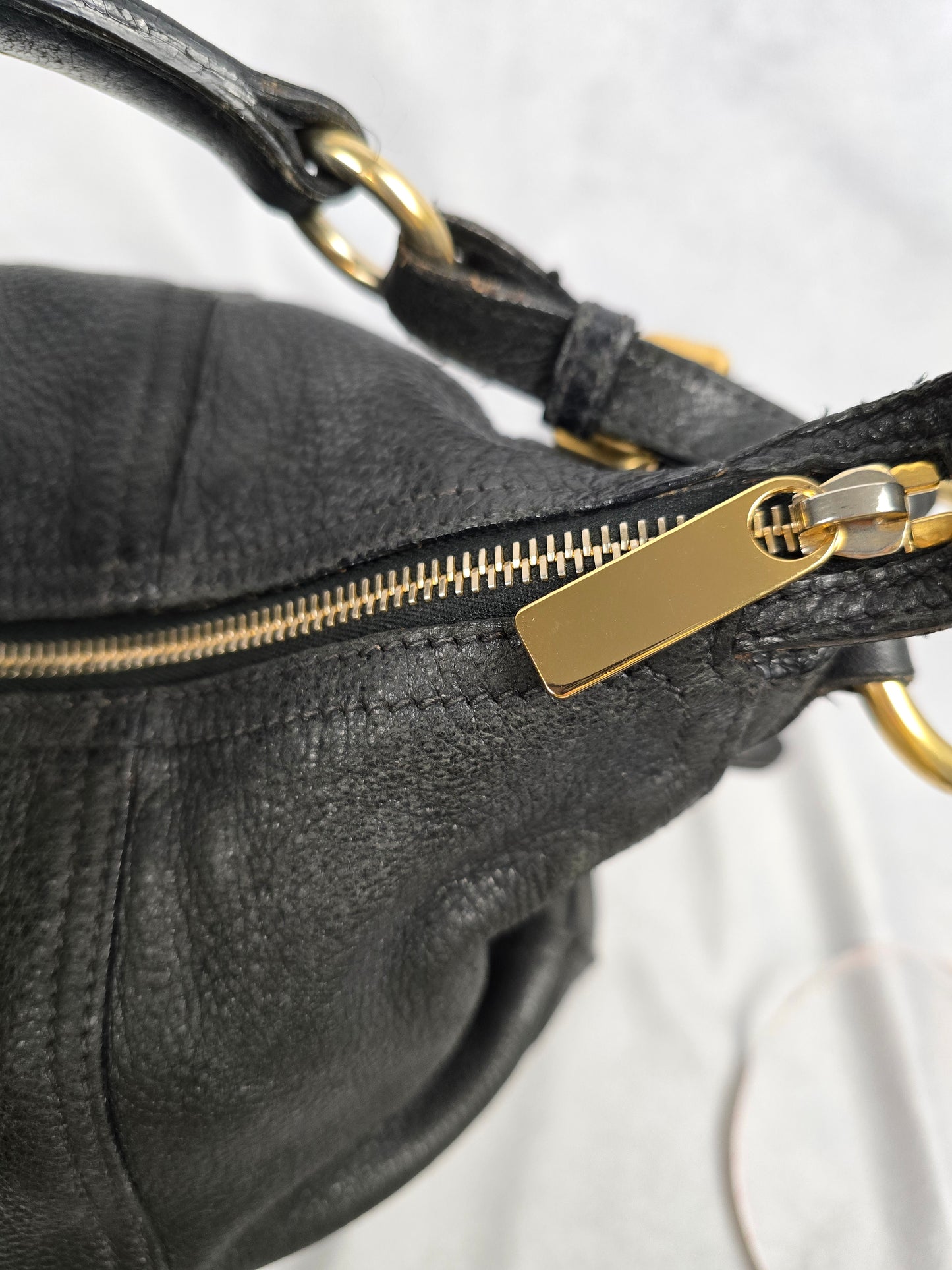 Prada Vitello Daino Hobo Bag in Black