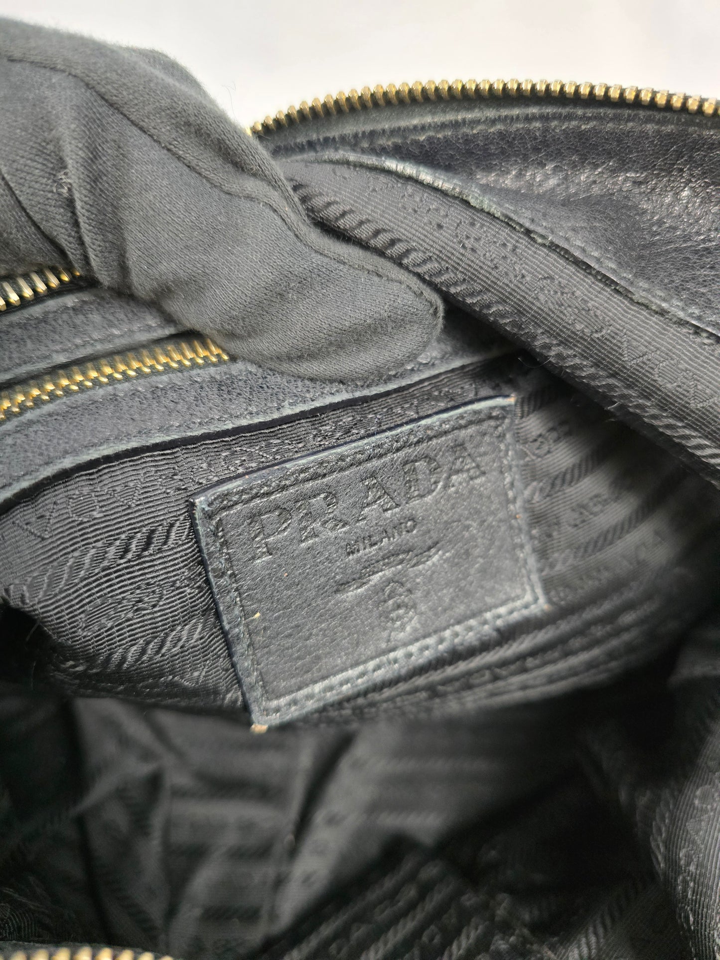 Prada Vitello Daino Hobo Bag in Black