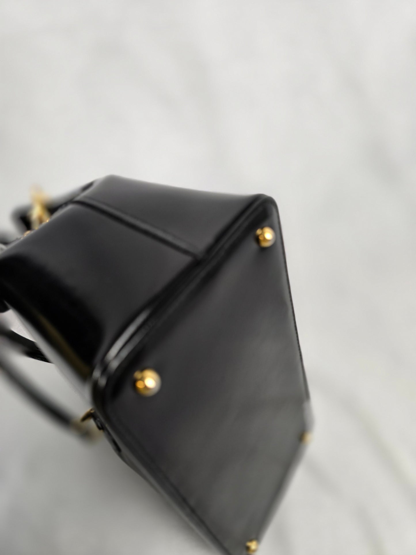 Gianni Versace Sunburst Medallion Black Bag