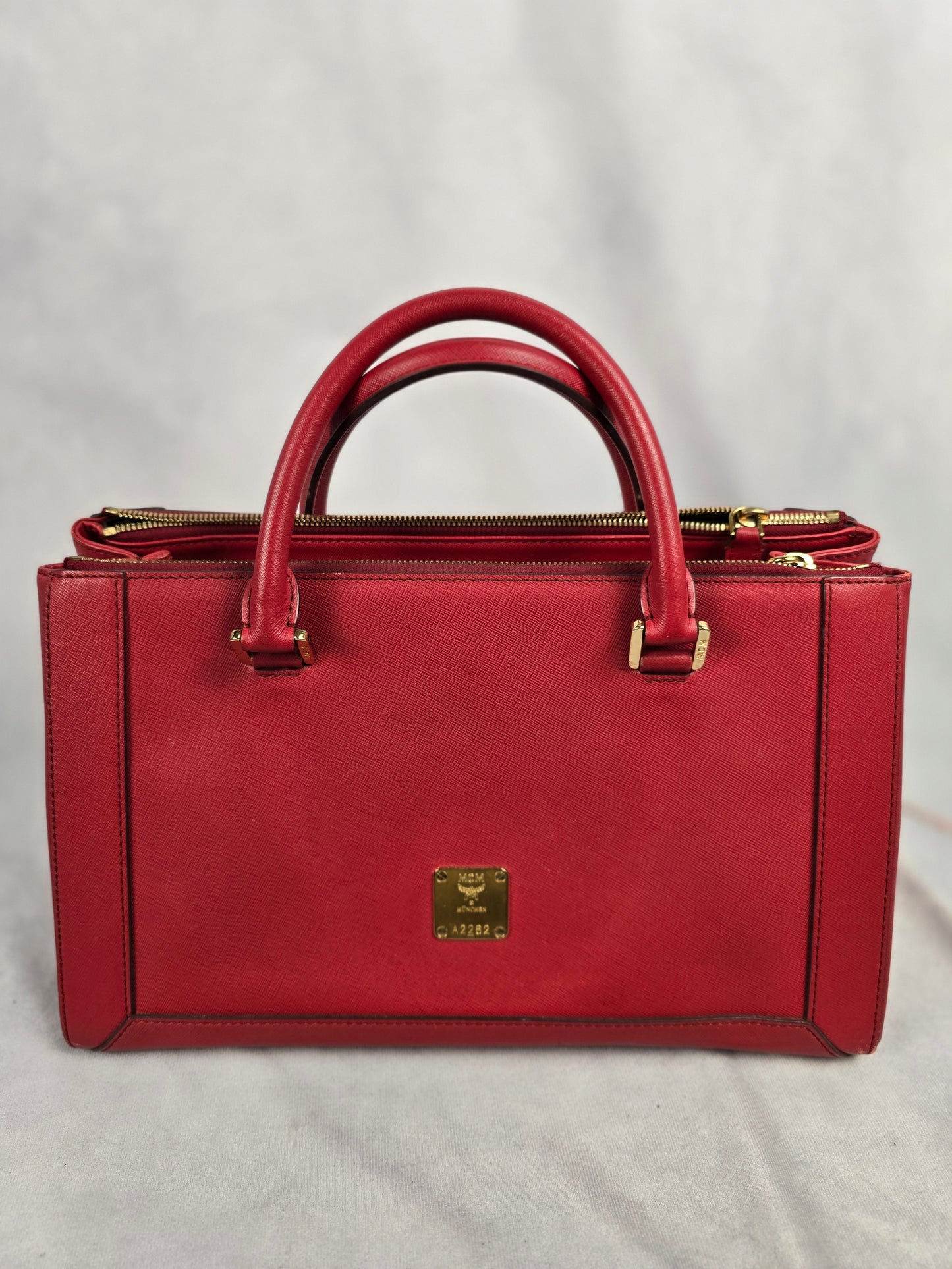 MCM Nuovo Tote in Red Leather