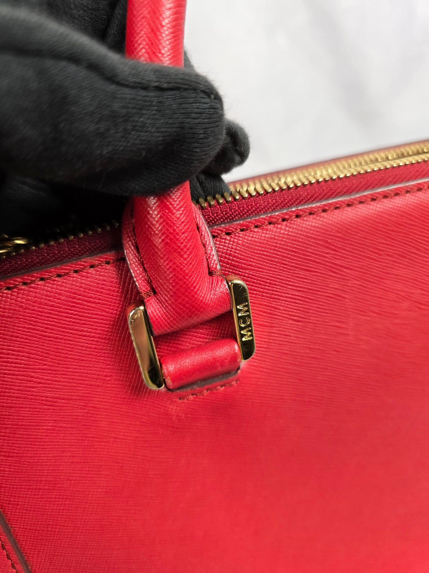 MCM Nuovo Tote in Red Leather