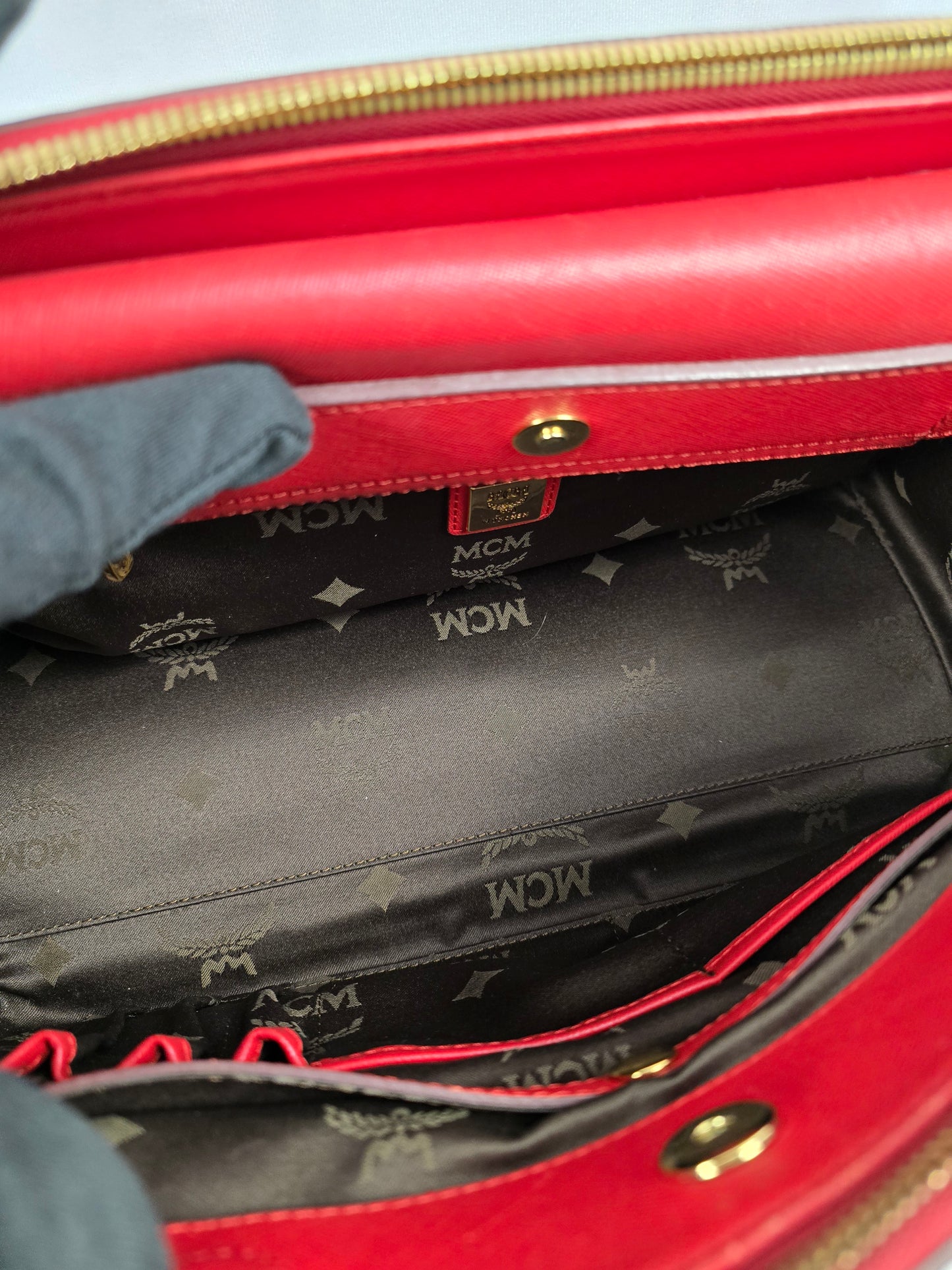 MCM Nuovo Tote in Red Leather
