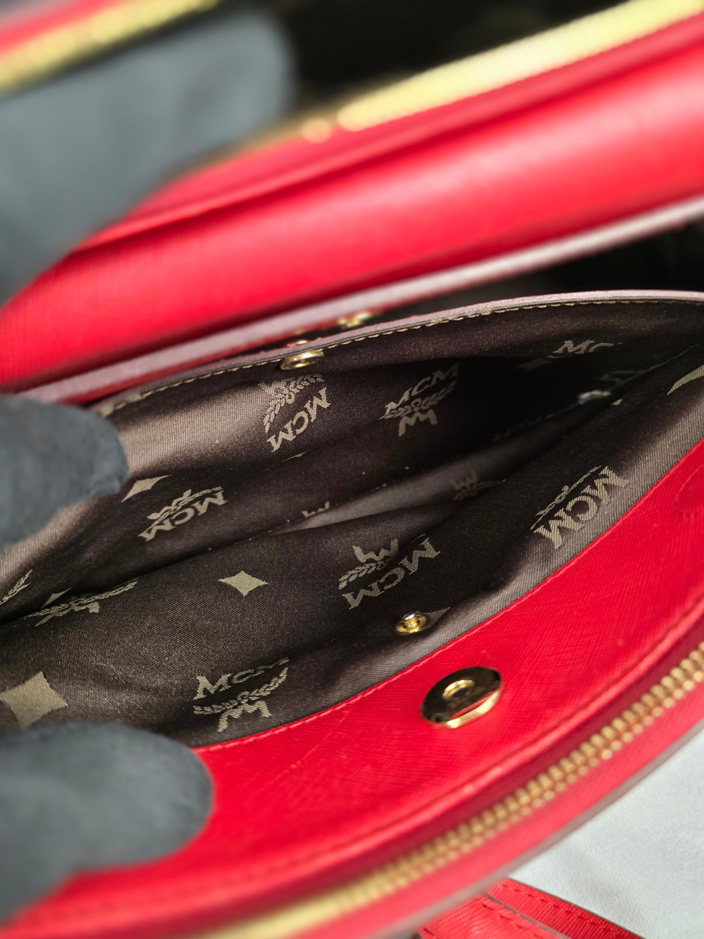 MCM Nuovo Tote in Red Leather