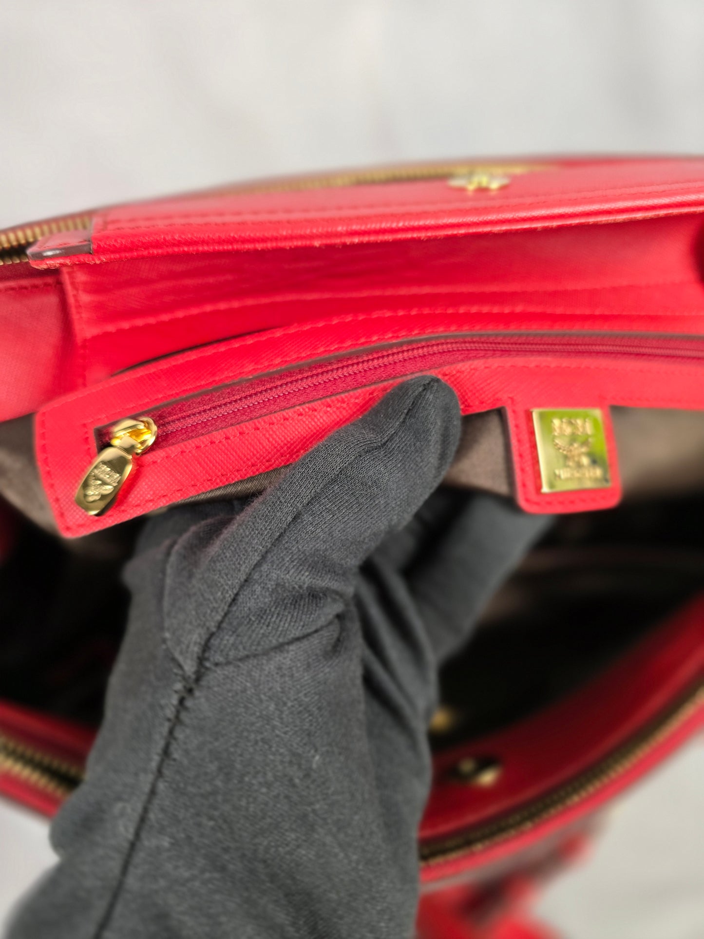 MCM Nuovo Tote in Red Leather