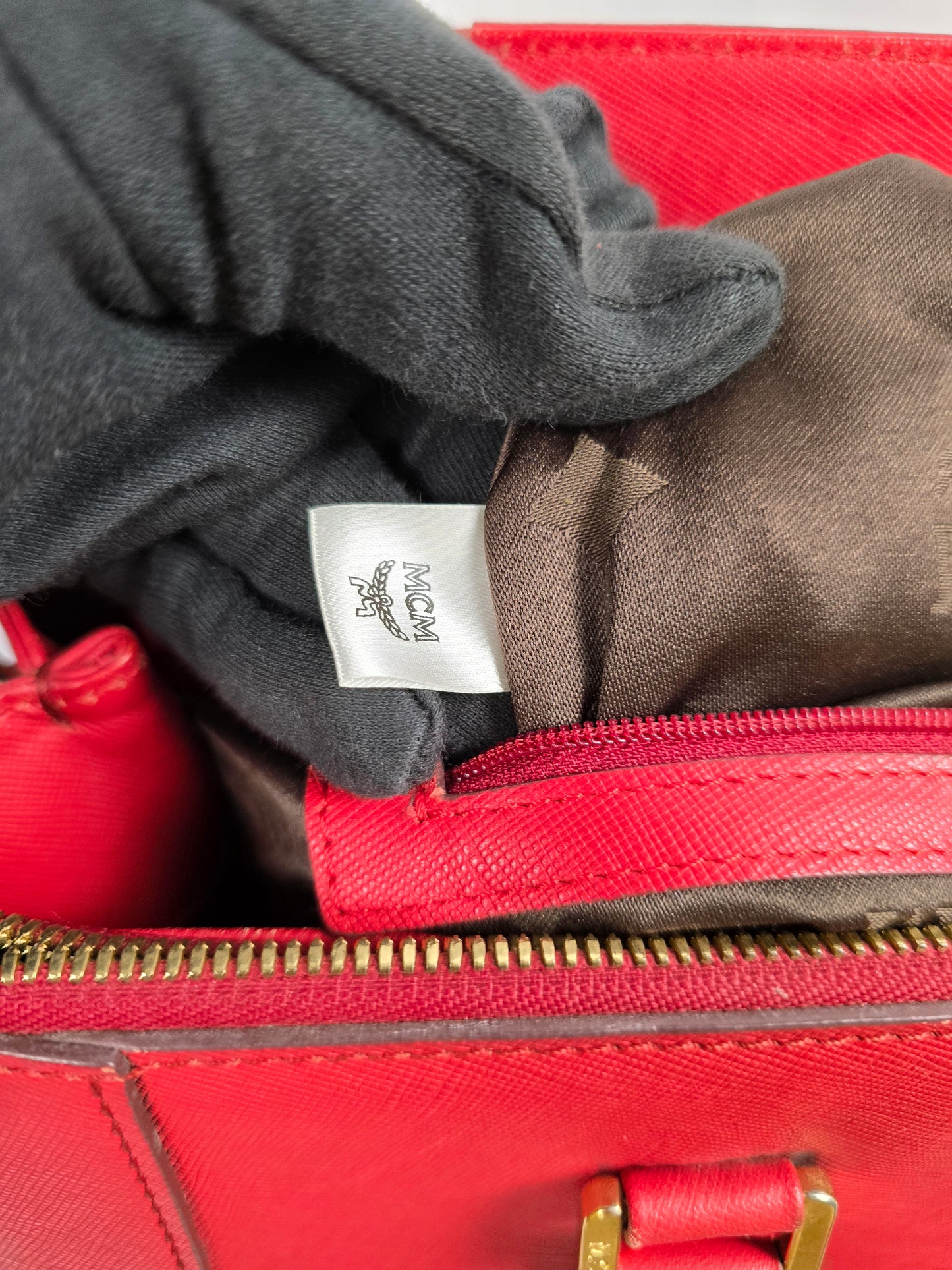 MCM Nuovo Tote in Red Leather